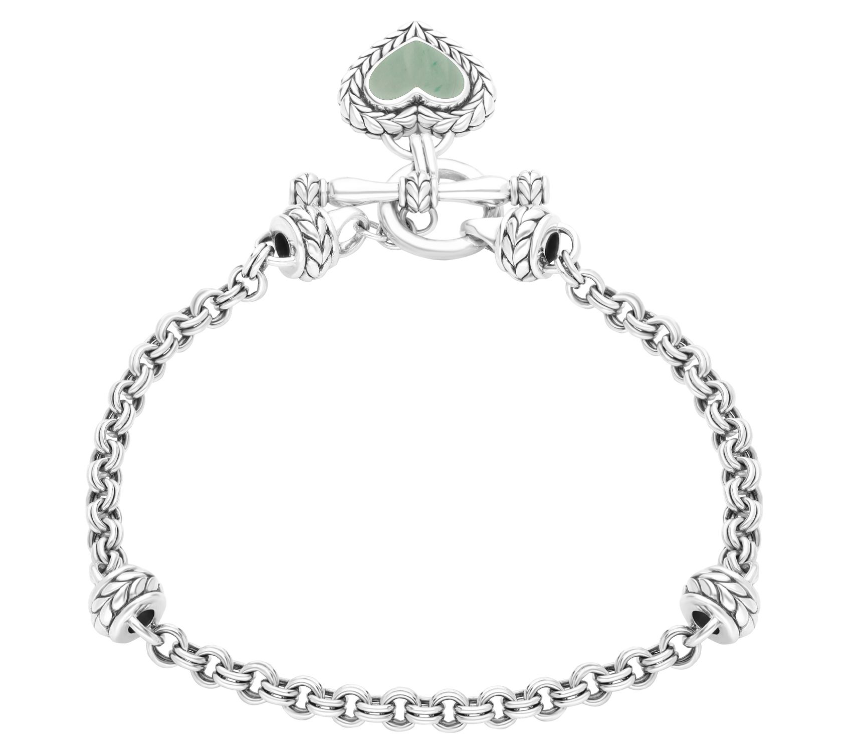 Tiffany Kay Studio Sterling Herringbone Adven turine Bracelet