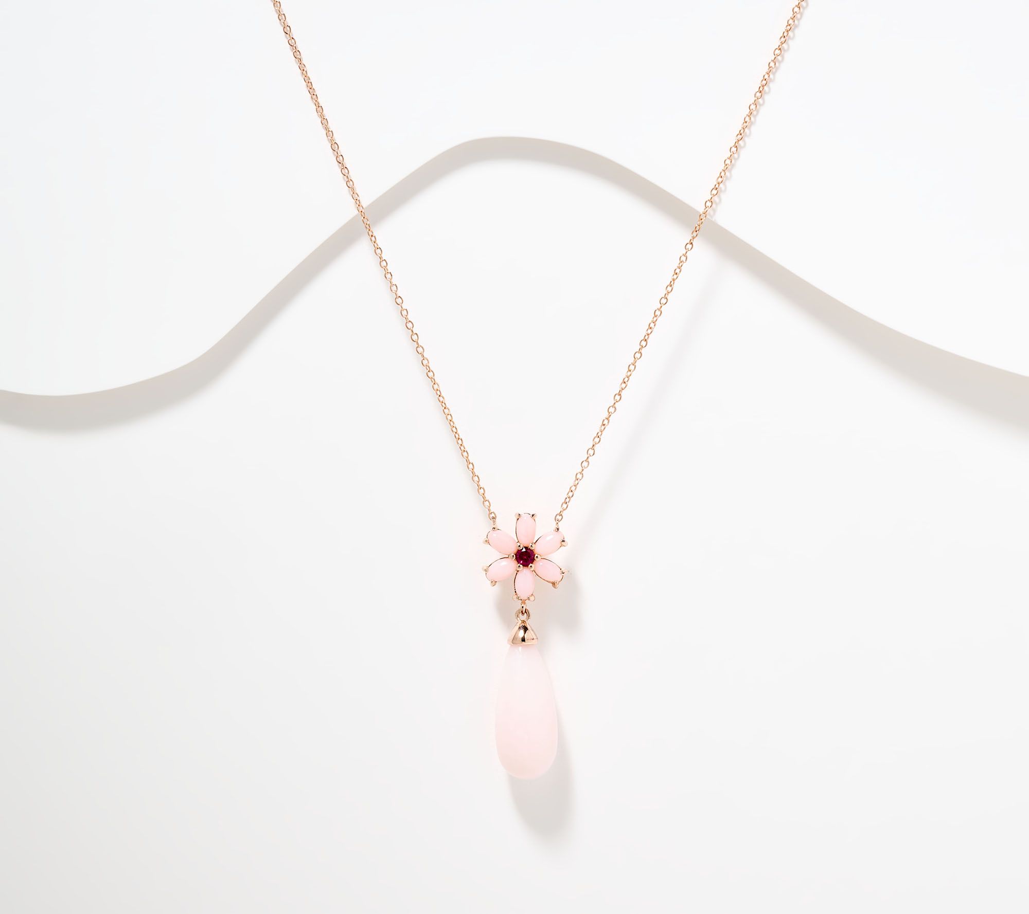 JEN by Jennifer Miller Broilette Pink Opal Necklace, Sterling Silver