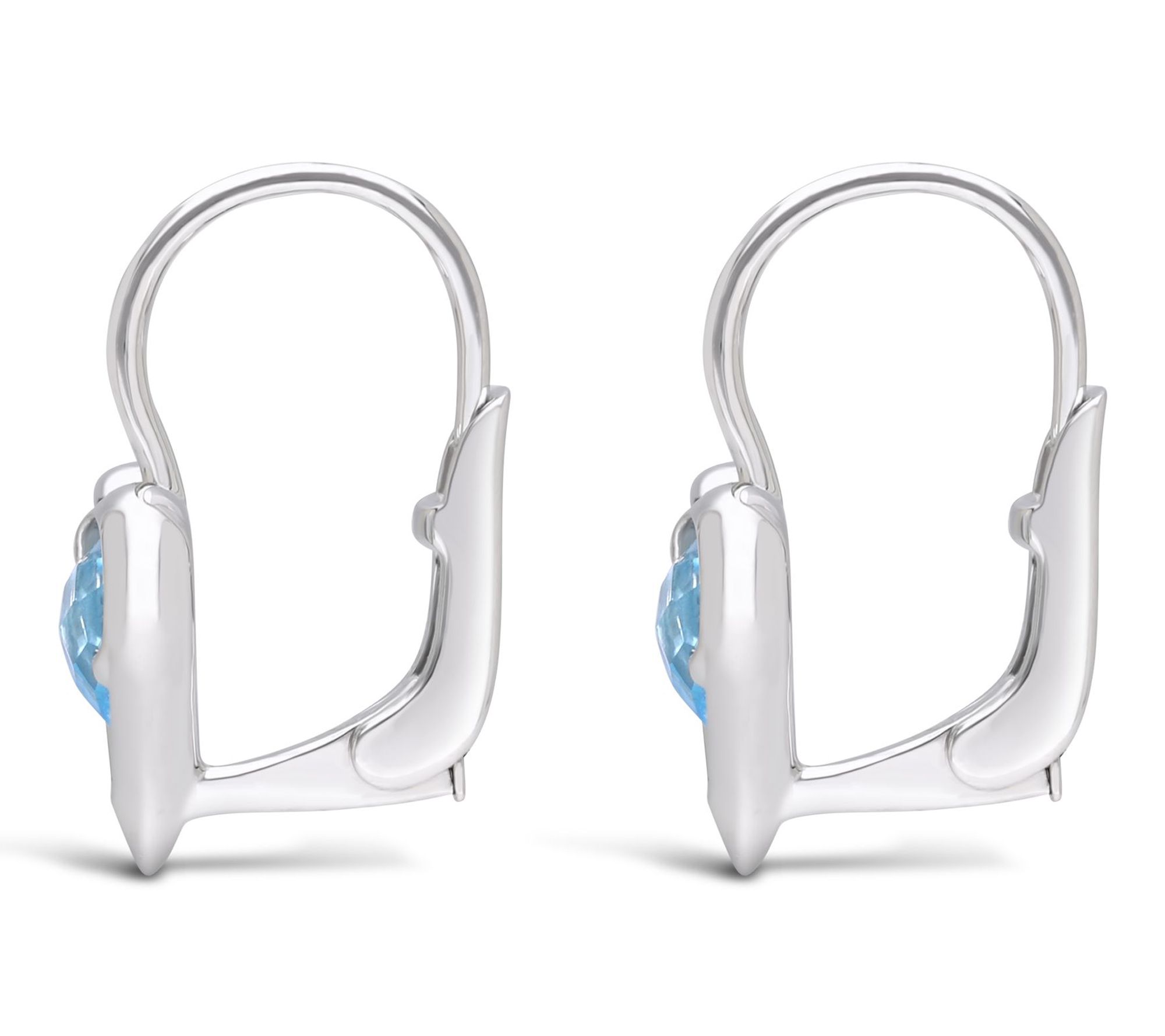 Margo Manhattan Sterling Silver Blue Topaz LoveEarrings
