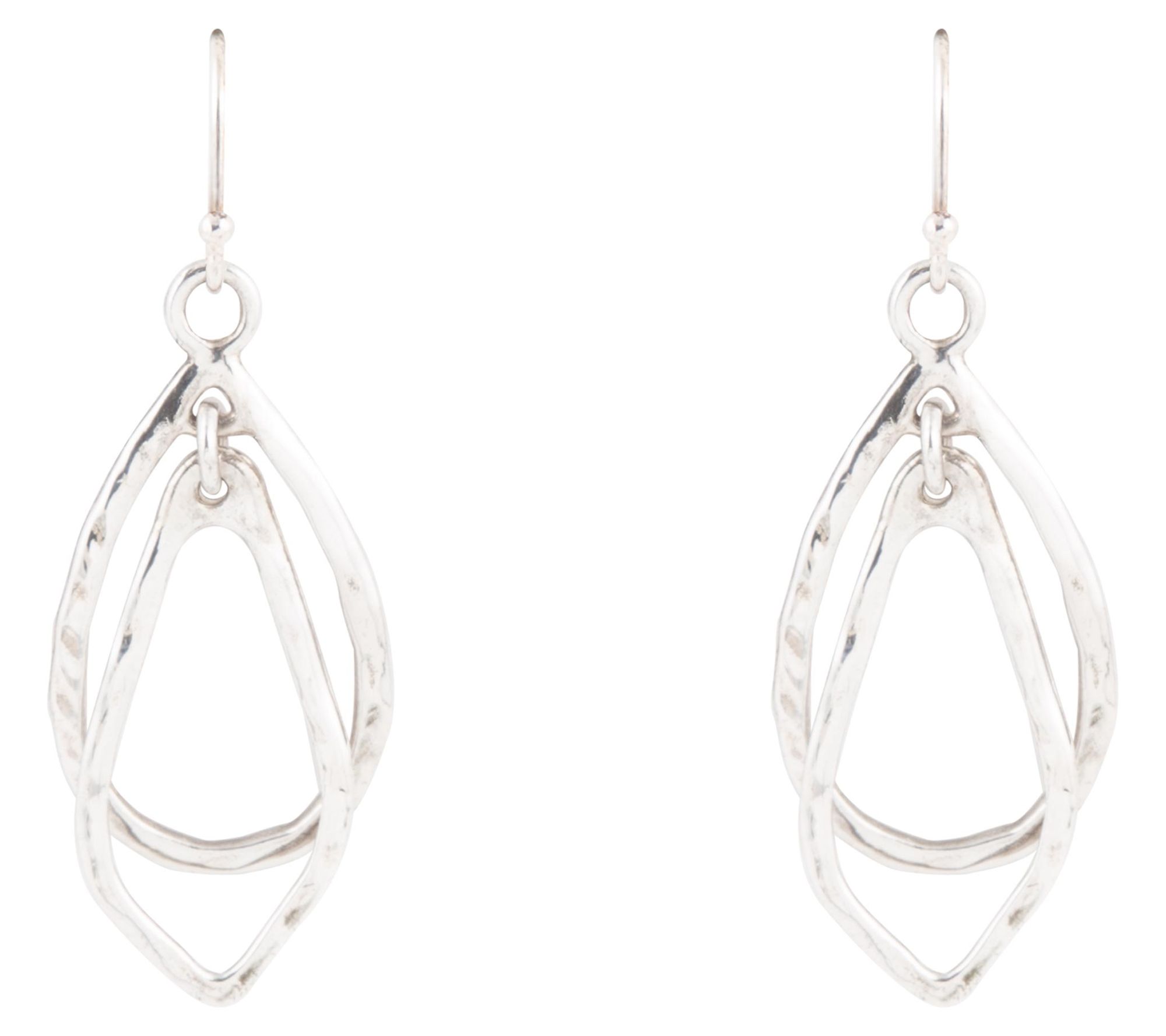 Barse Artisan Crafted Sterling Silver Swirled Dop Earrings