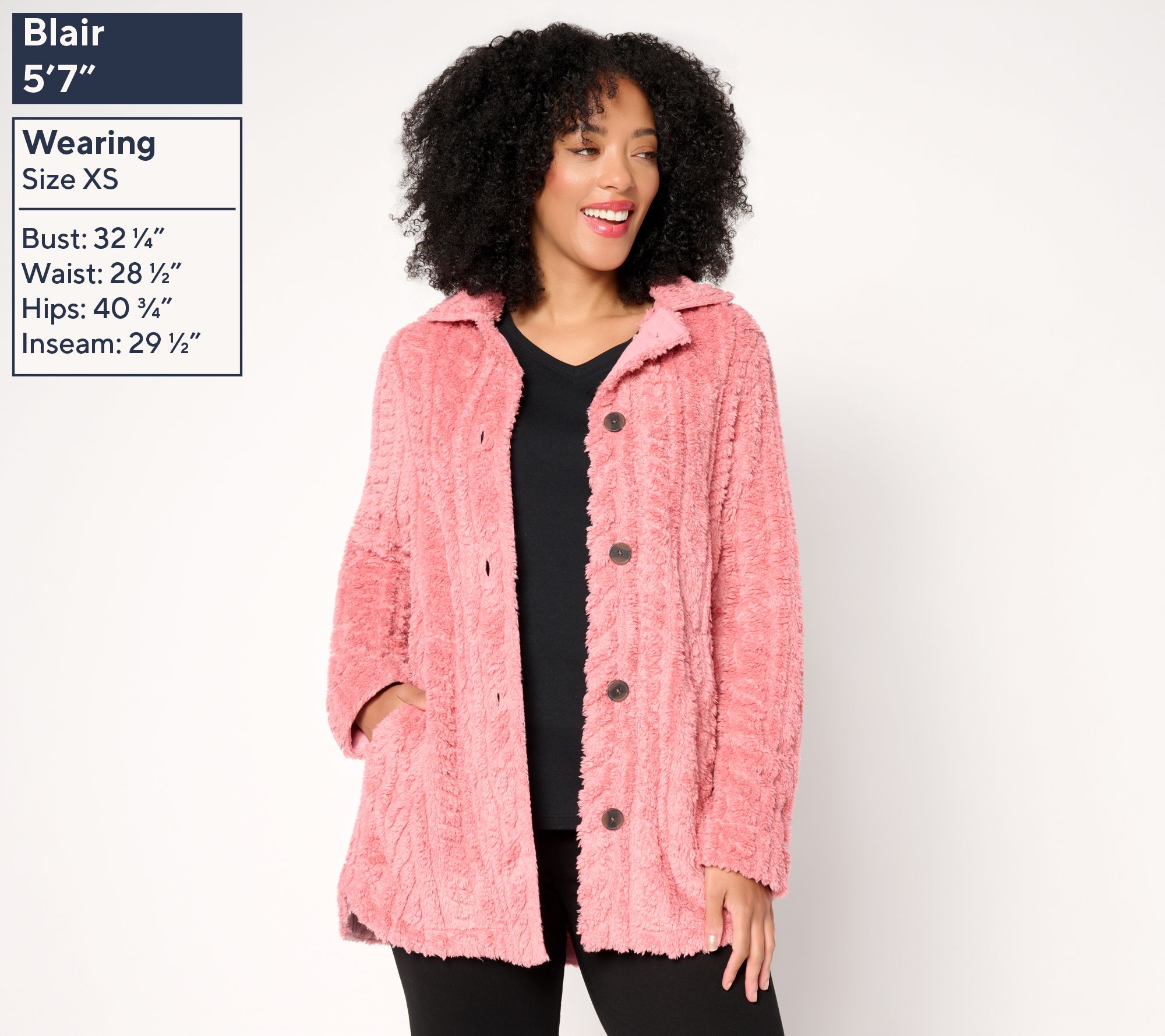 Cuddl Duds Sculpted Sherpa Shacket