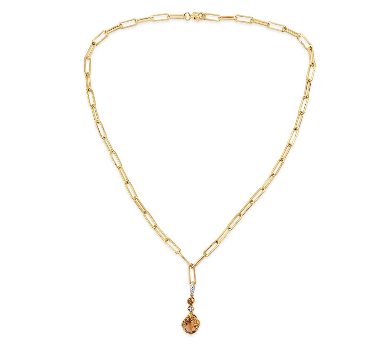 Ariva Silver 18K Clad Citrine Hyannis Necklace