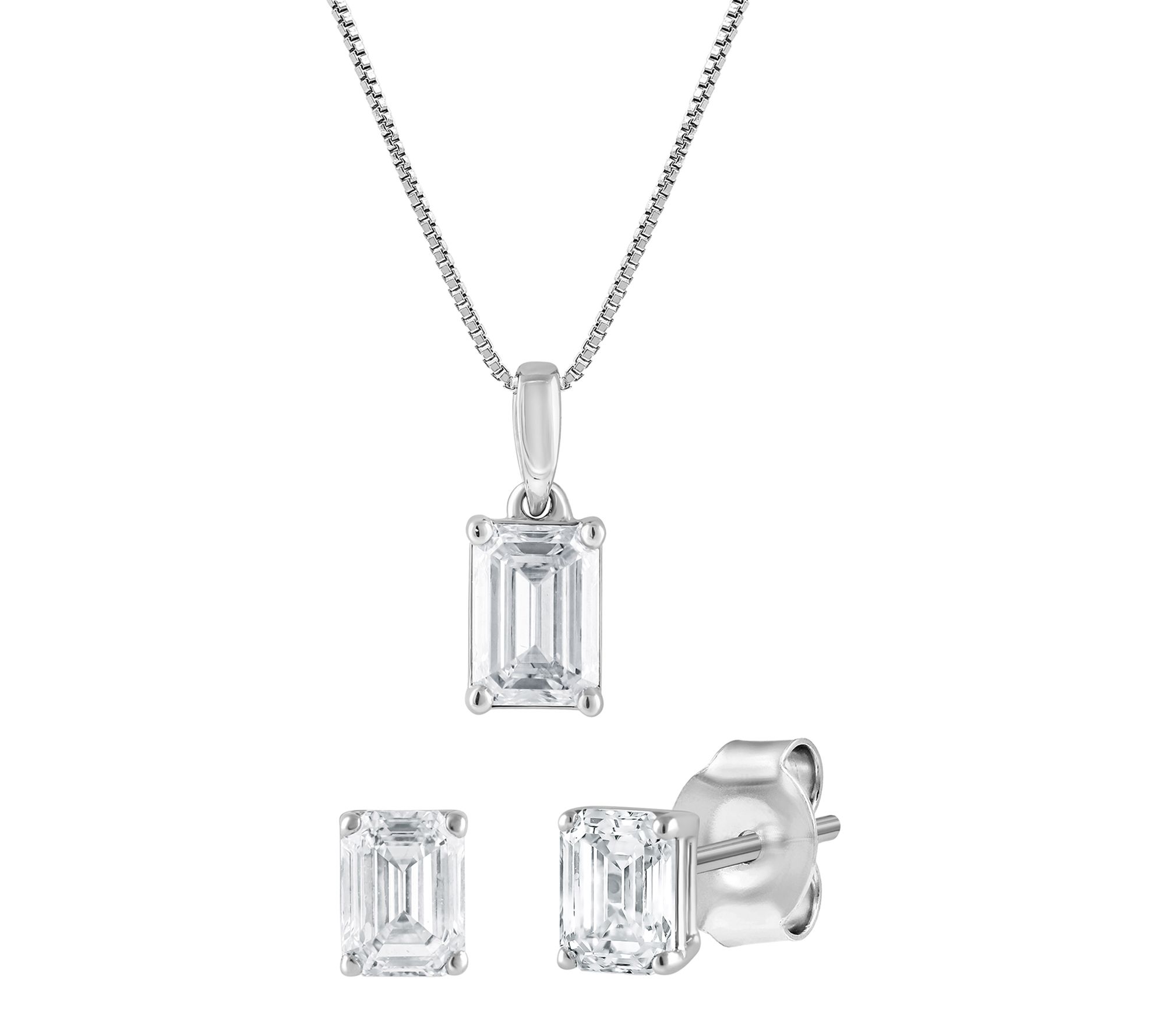 Fire Light Lab Grown Diamond Necklace & Earring Set, 14K Gold