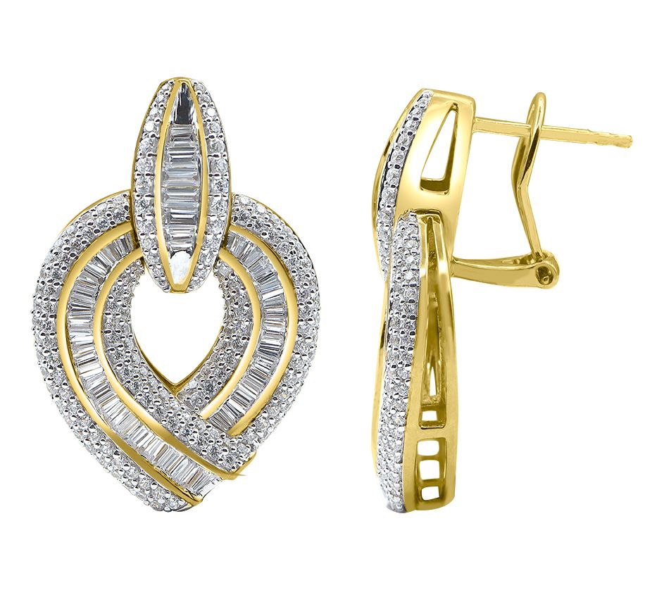 Affinity Diamonds 2.50 cttw Dangle Earrings, 14K Gold