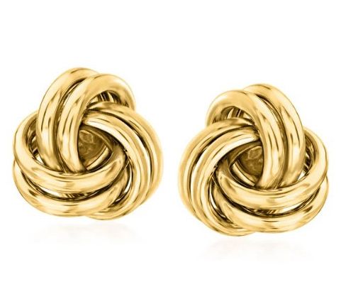 Alkeme 14K Gold Love Knot Stud Earrings