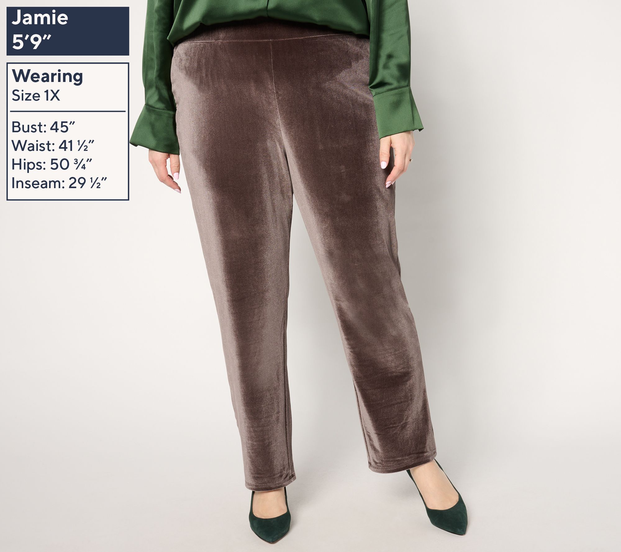 BEAUTIFUL by Lawrence Zarian Petite Velvet Pull-On Cigarette Pant