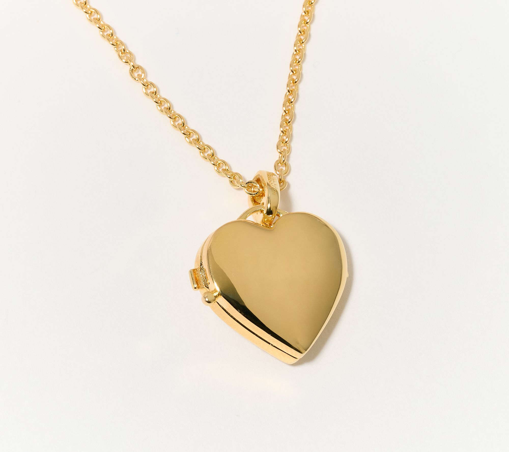 Diamonique x Kathy Levine Heart Memento Locket Necklace Sterling Silver