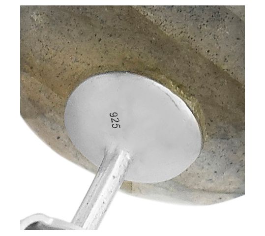 Affinity Gems Round Labradorite Stud Earrings,Sterling