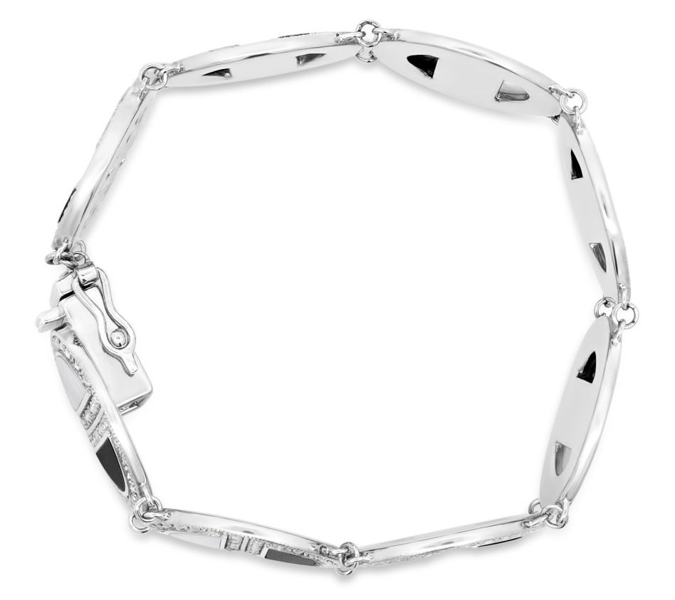 Dallas Prince Sterling Chrome Marcasite Deco Dreams Bracelet