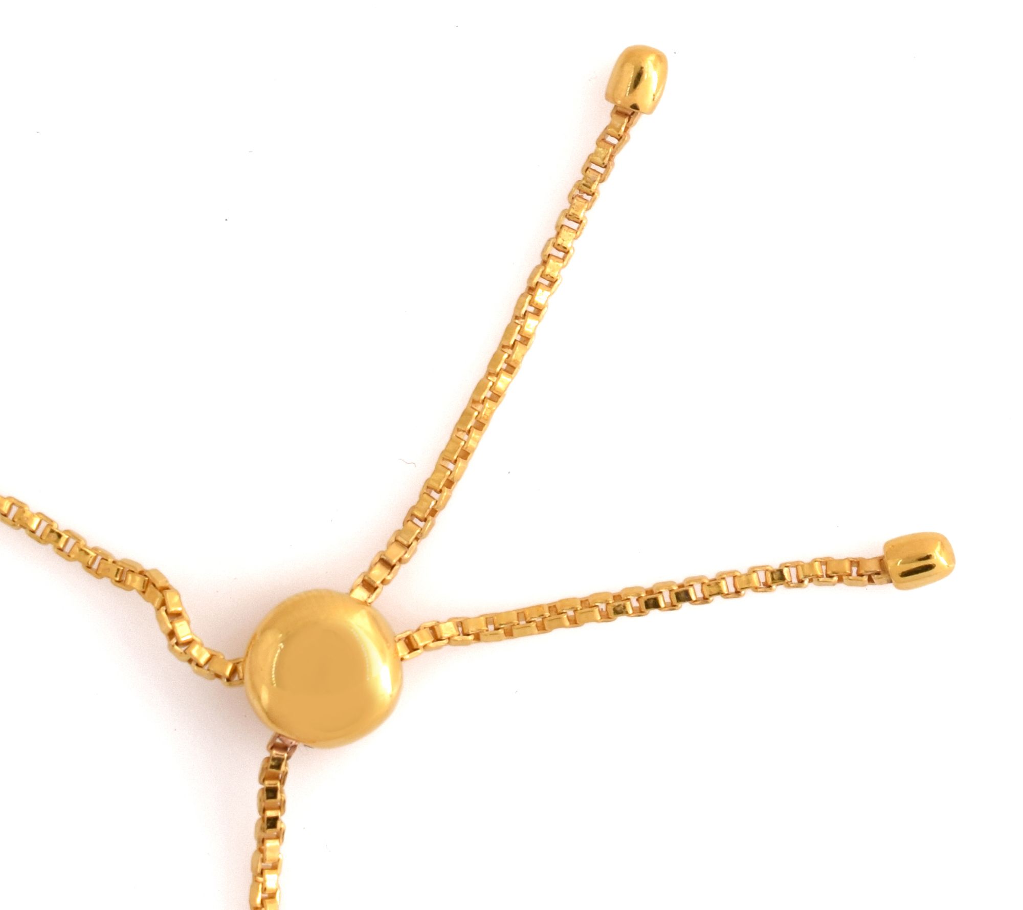 14K Rose Gold Plated Moonstone Adjustable Friendship Bracelet