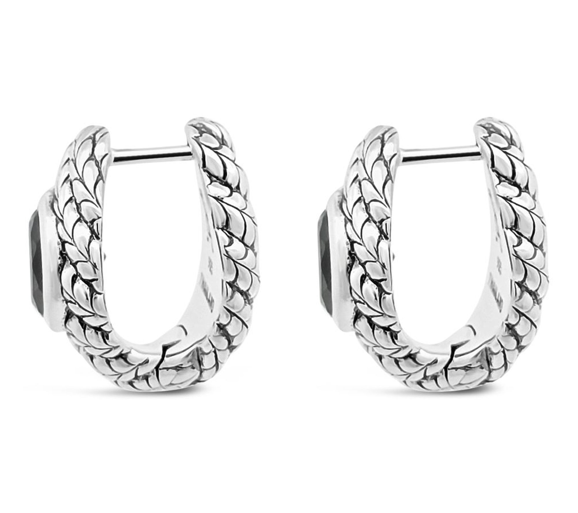 Tiffany Kay Sterling Studio Smoky Quartz Purl Knit Earrings