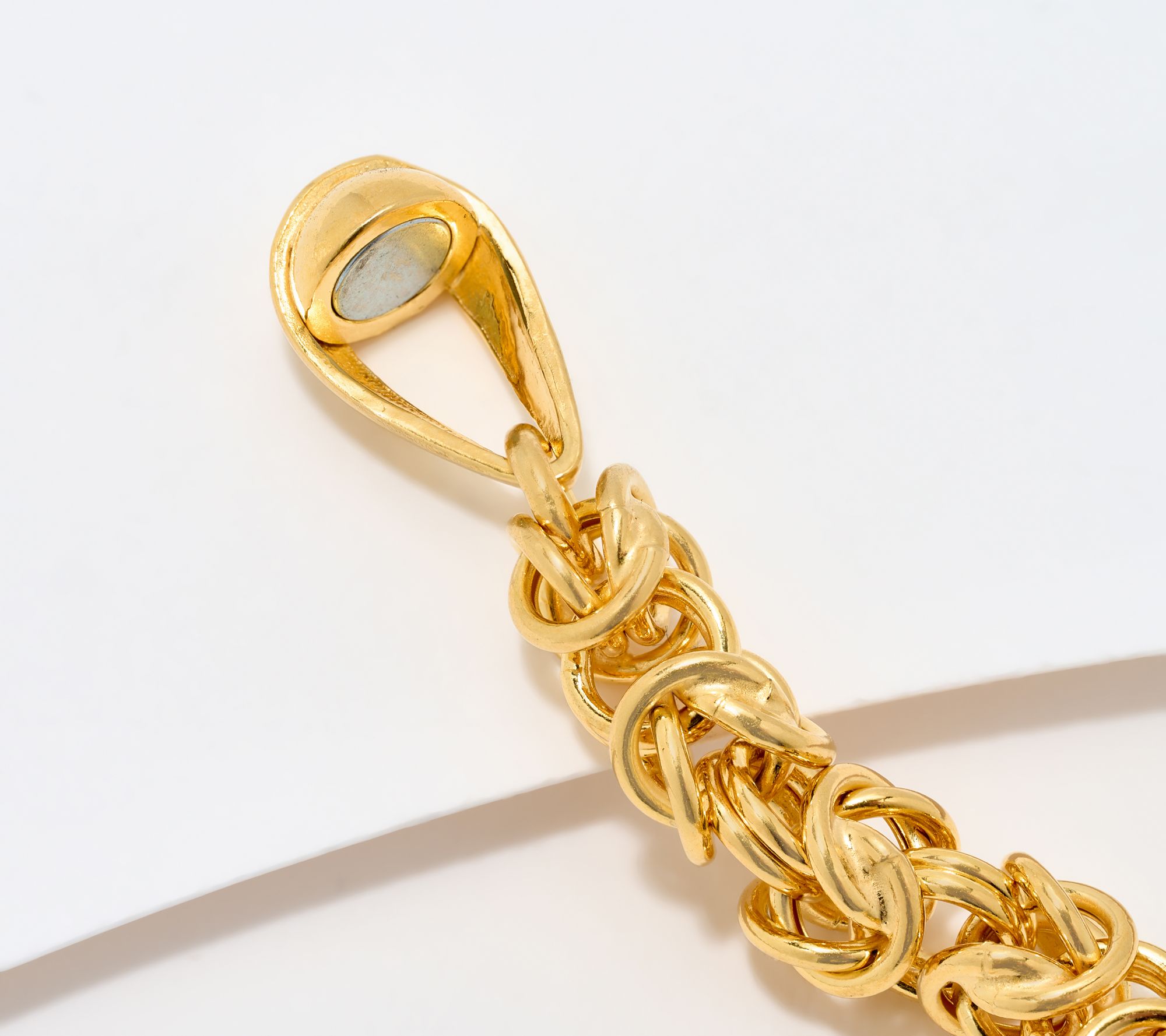 UltraFine 950 Silver Byzantine Chain Magnetic Clasp Bracelet