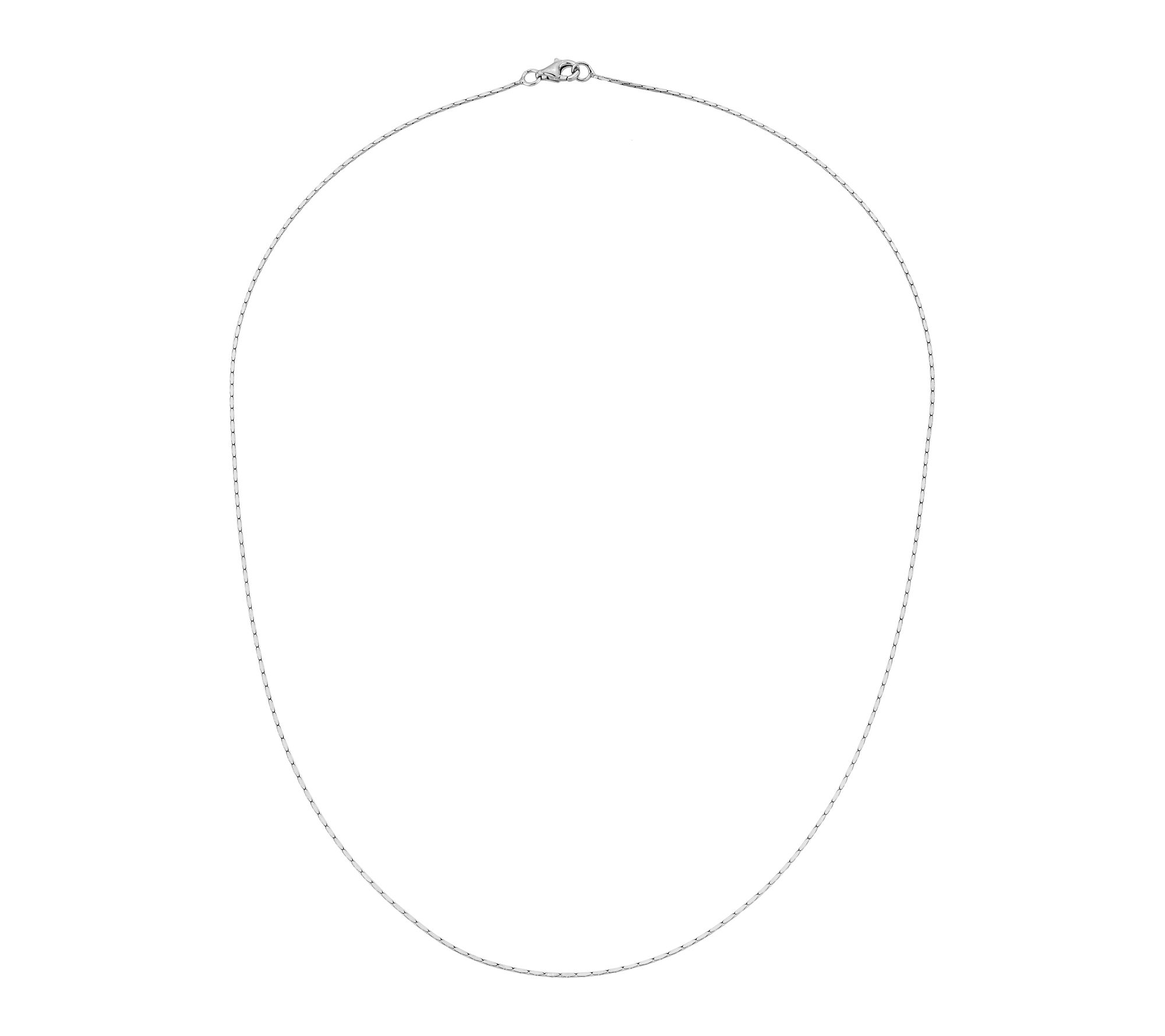 Silver Style 1mm Diamond Cut Cardano Chain Necklace, Sterling