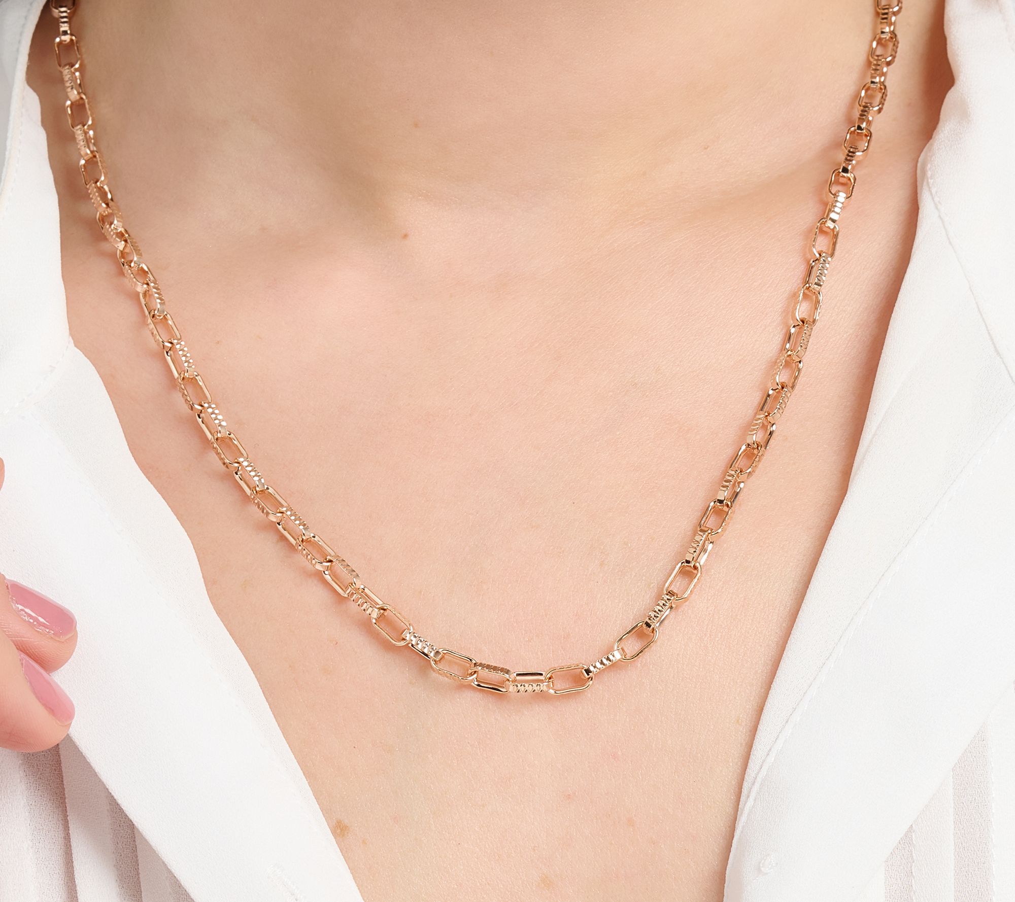 David Markstein Bronze Premiere Luxe Paper Clip Necklace, 20