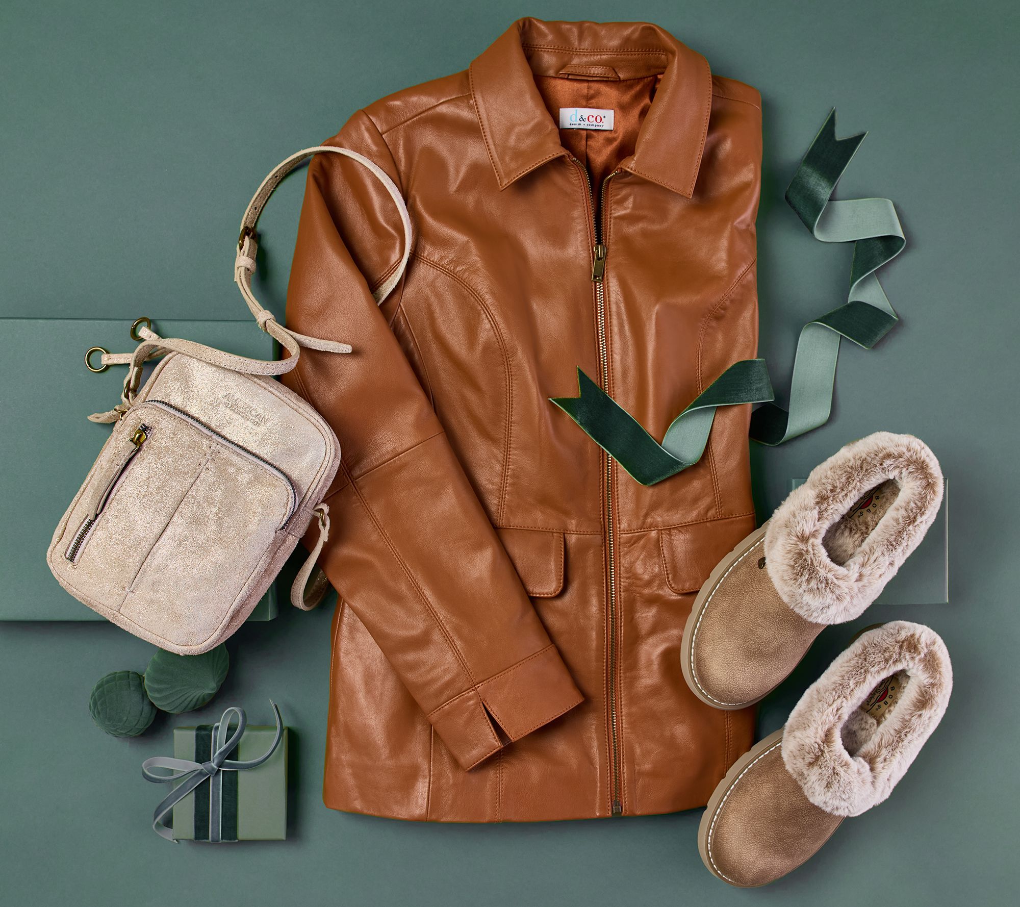 Denim & Co. Regular Lamb Leather Zip Front Jacket