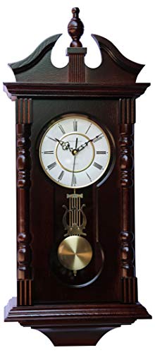 Pendulum Grandfather Wood Wall Clock with Chime