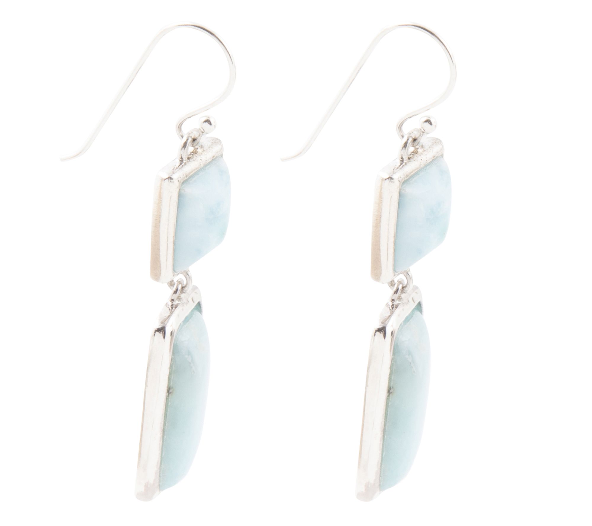 Barse Artisan Crafted Sterling Silver Blue Larimar Earrings