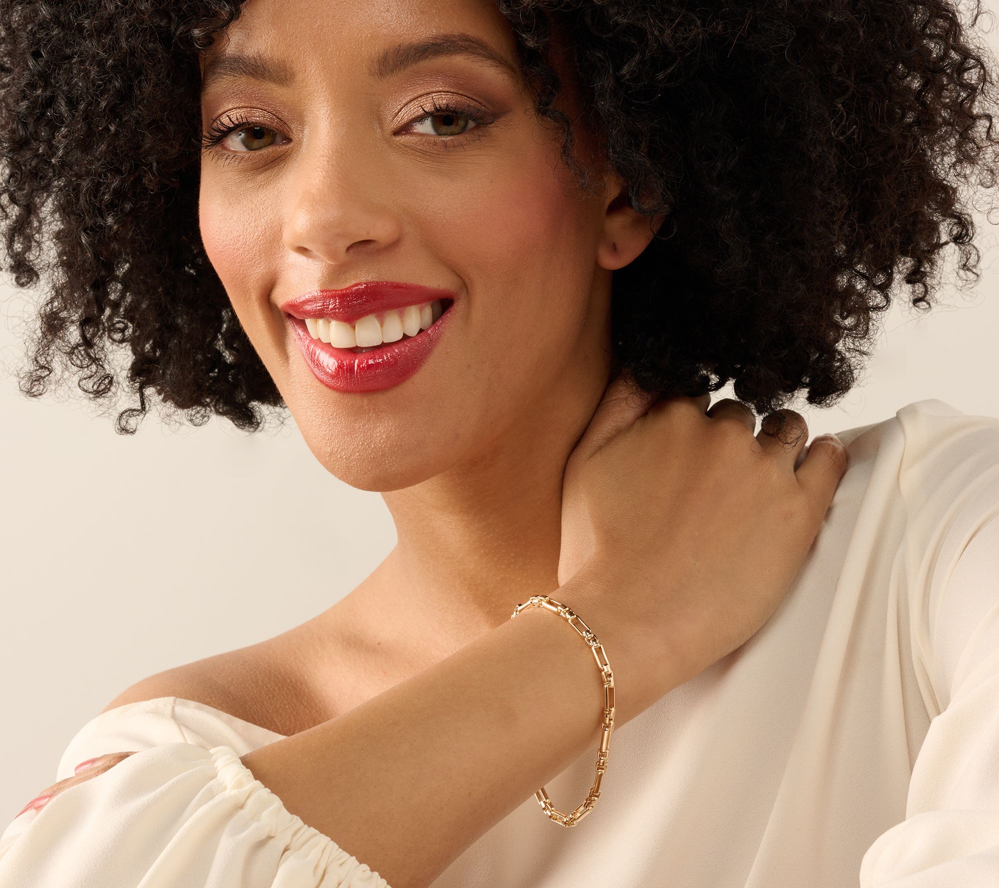 Christian James by Scott Grimes 14K Clad 4mm Luciano Link Bracelet, 8.9g