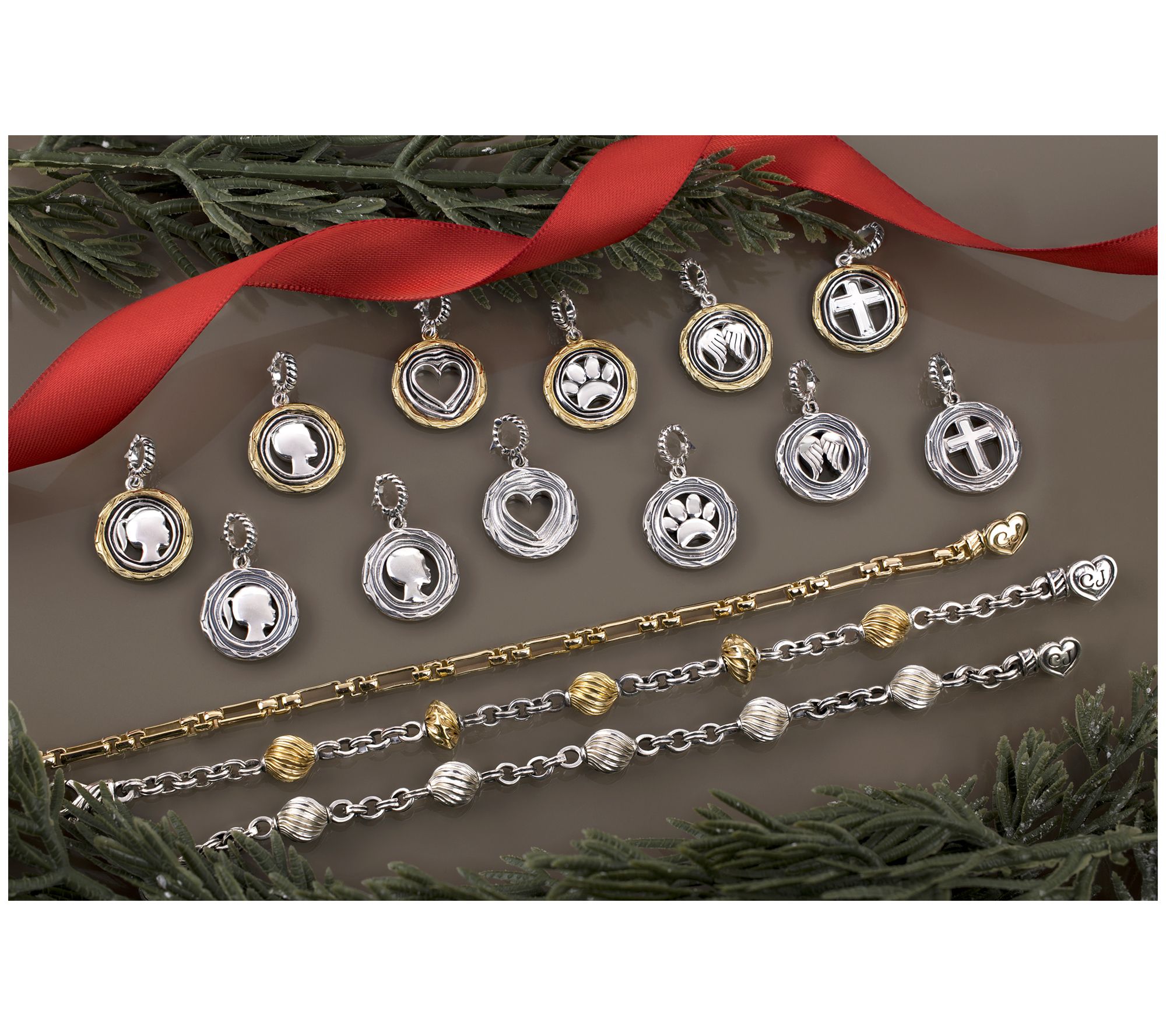 Christian James by Scott Grimes Sterling Silver Bead Station Rolo Bracelet