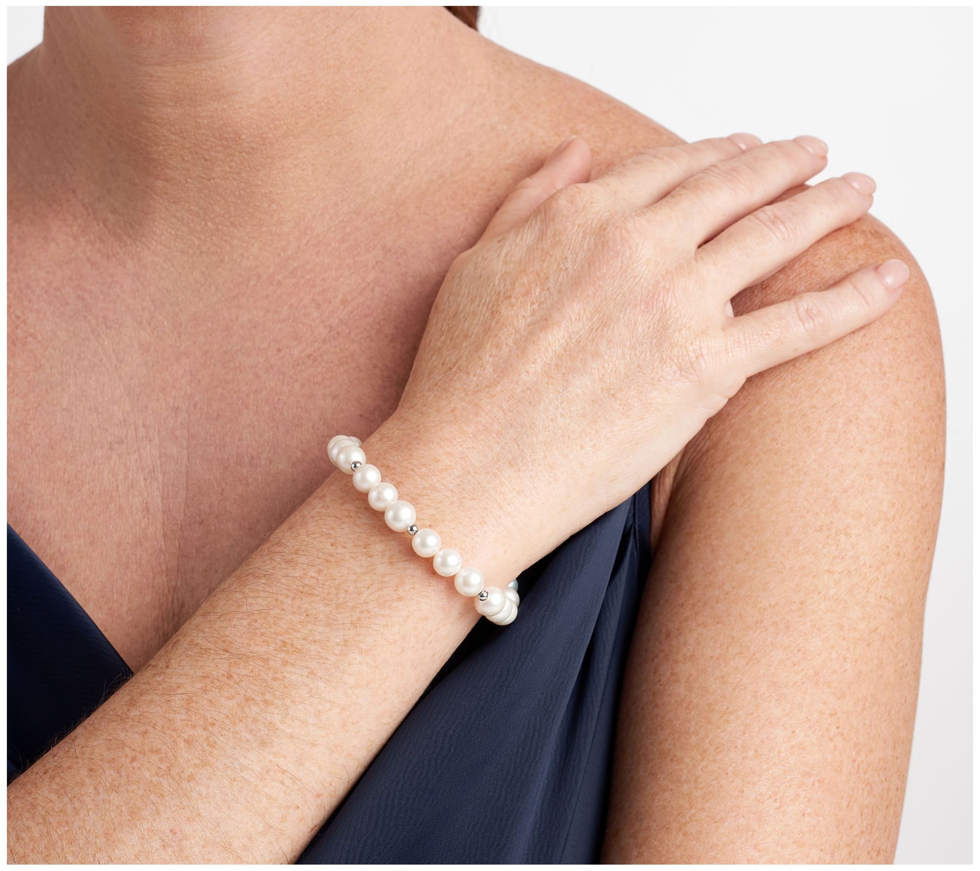 Affinity Cultured Pearl Bracelet, Sterling Silver