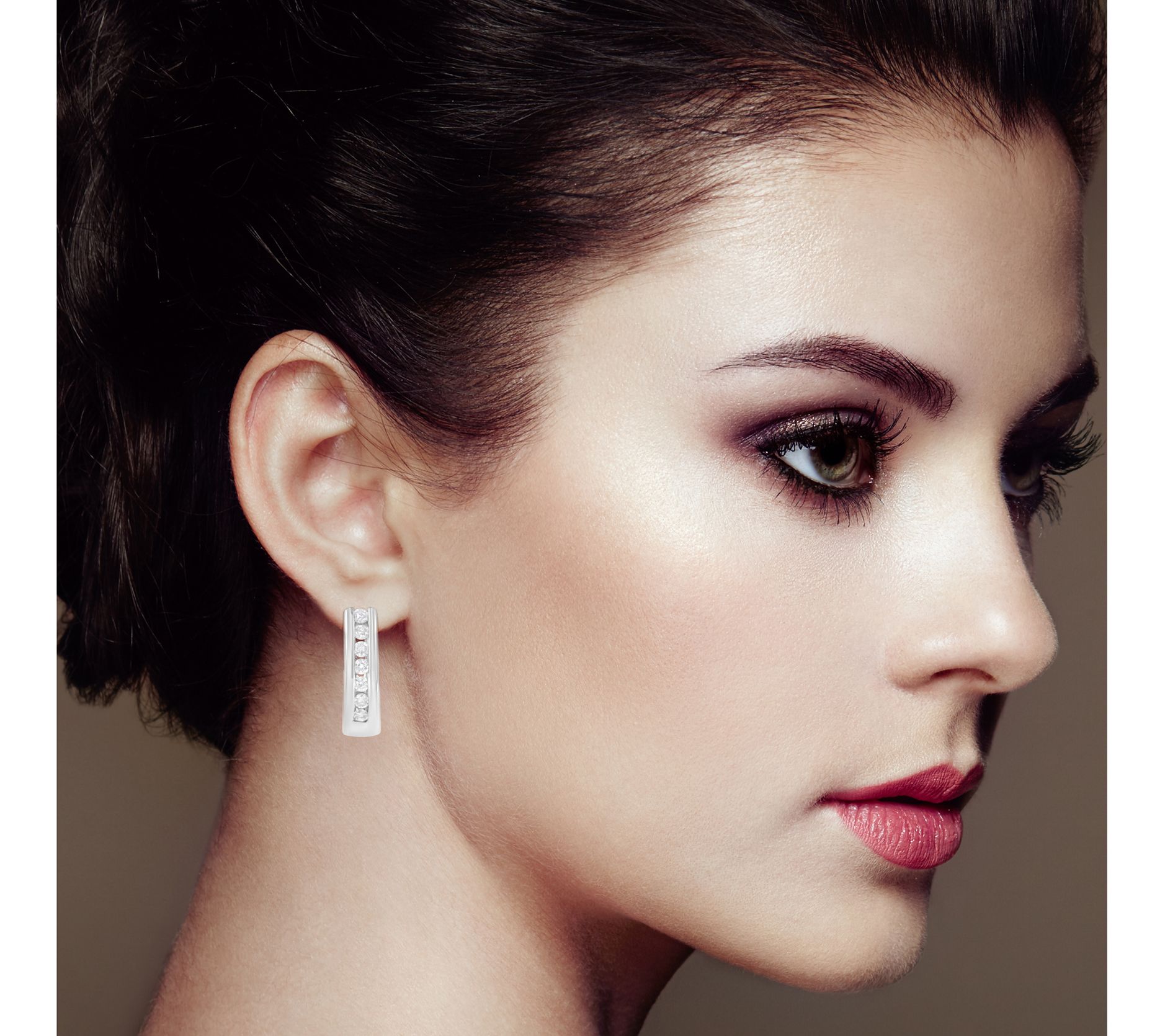 Haus of Brilliance Lab Grown Diamond Huggie Earrings, Sterlin