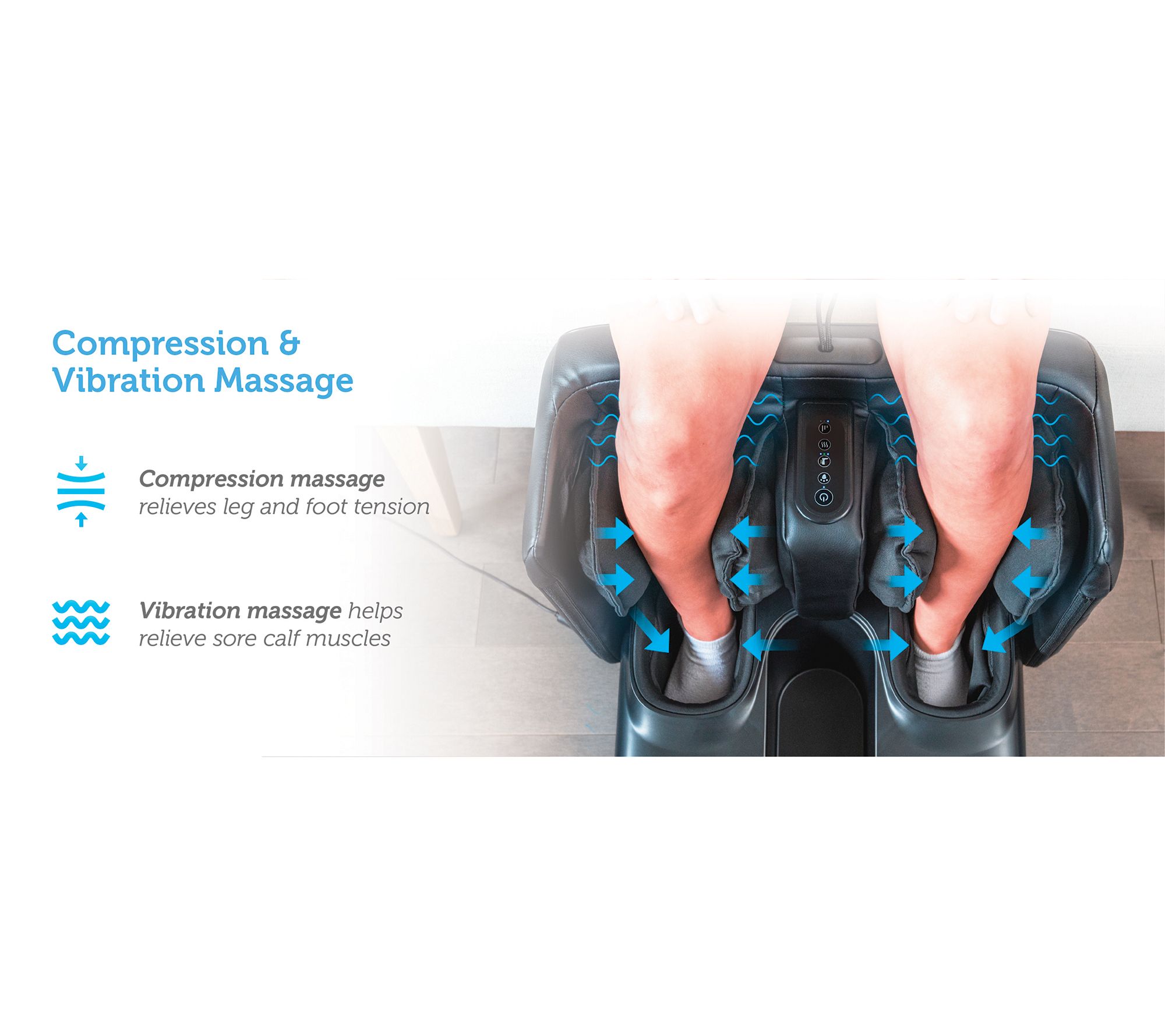 Snailax 2-in-1 Foot & Calf Massager & Ottoman