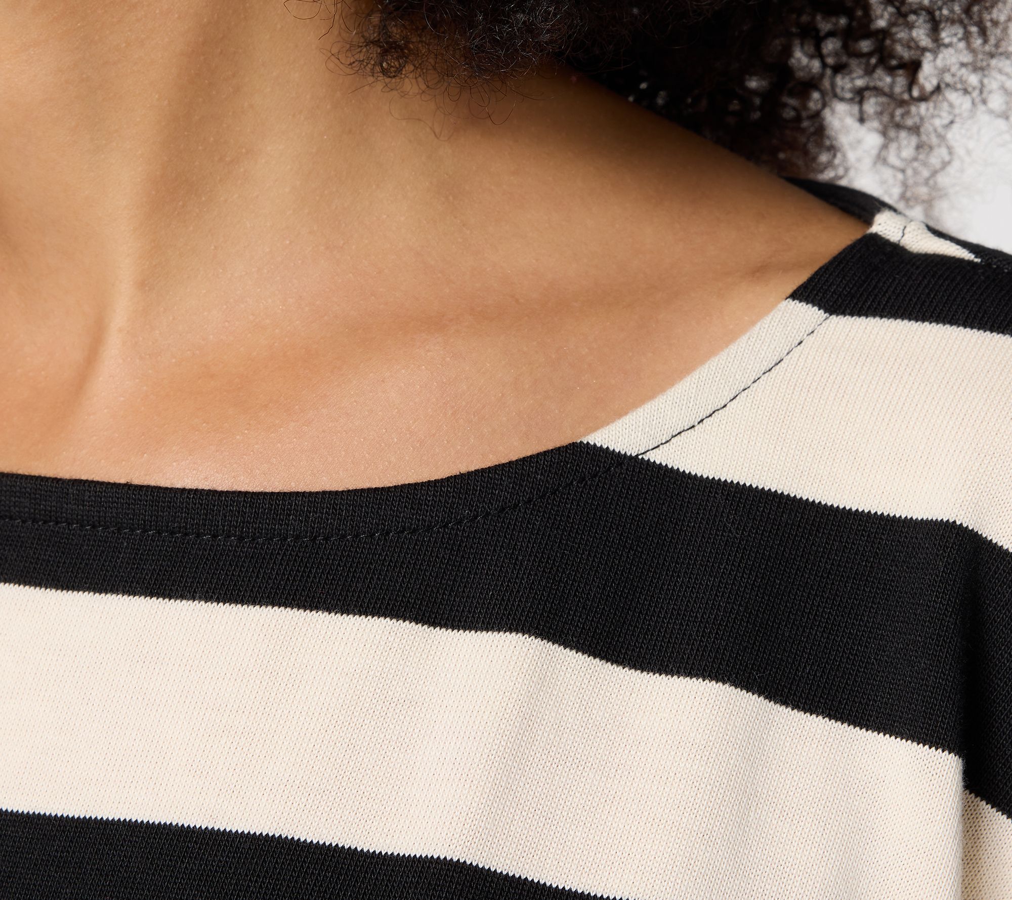 RM Studio x Rebecca Minkoff Boxy Stripe Long Sleeve Top