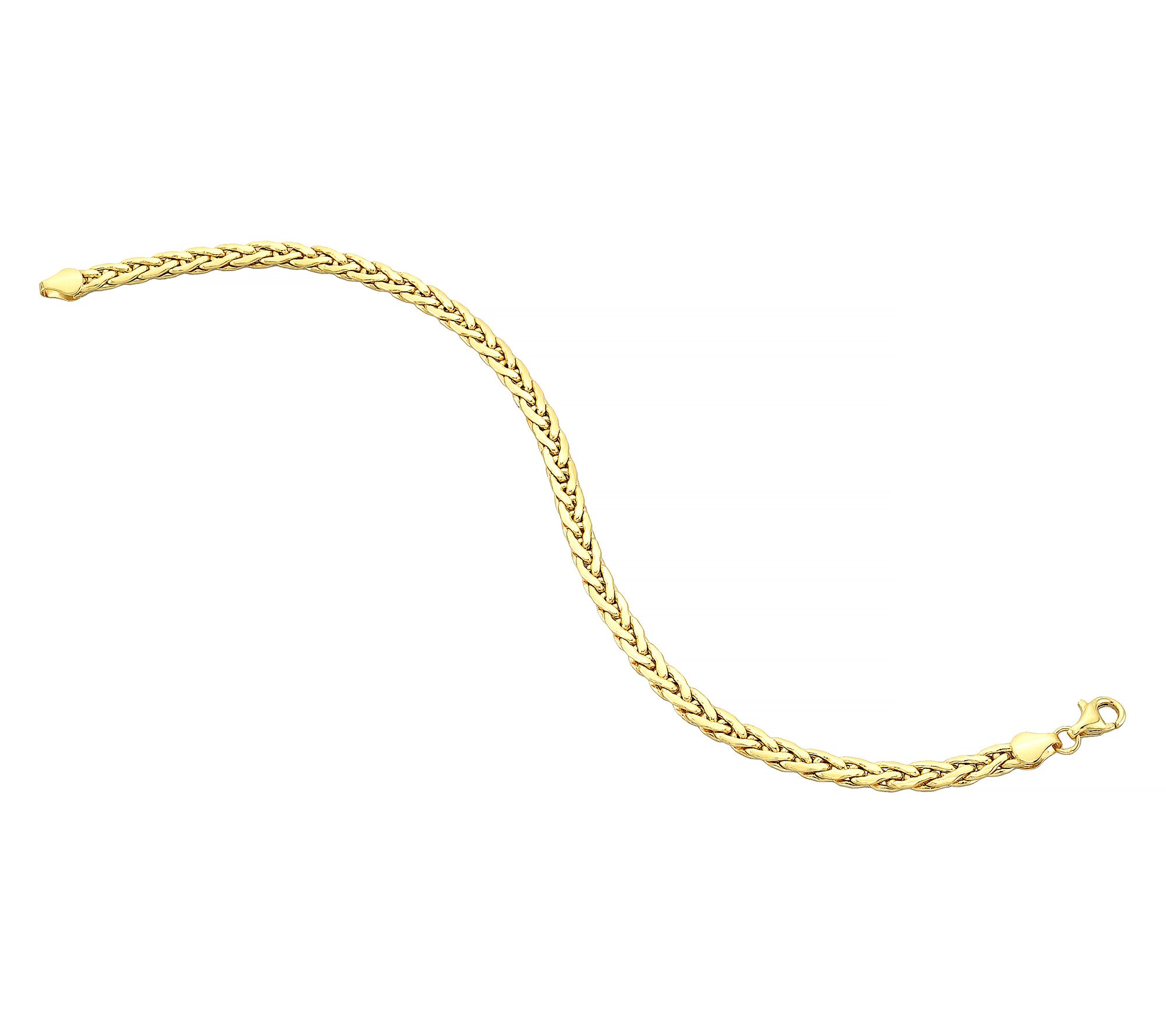 Adorna 14K Gold Wheat Chain Link Bracelet