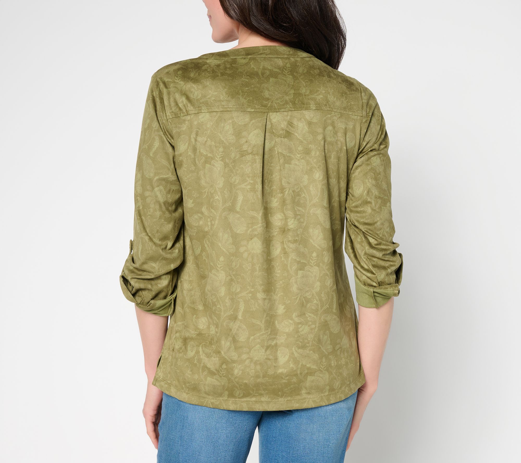 Belle Boho by Kim Gravel Persuede Me Snappy Shadow Henley Top