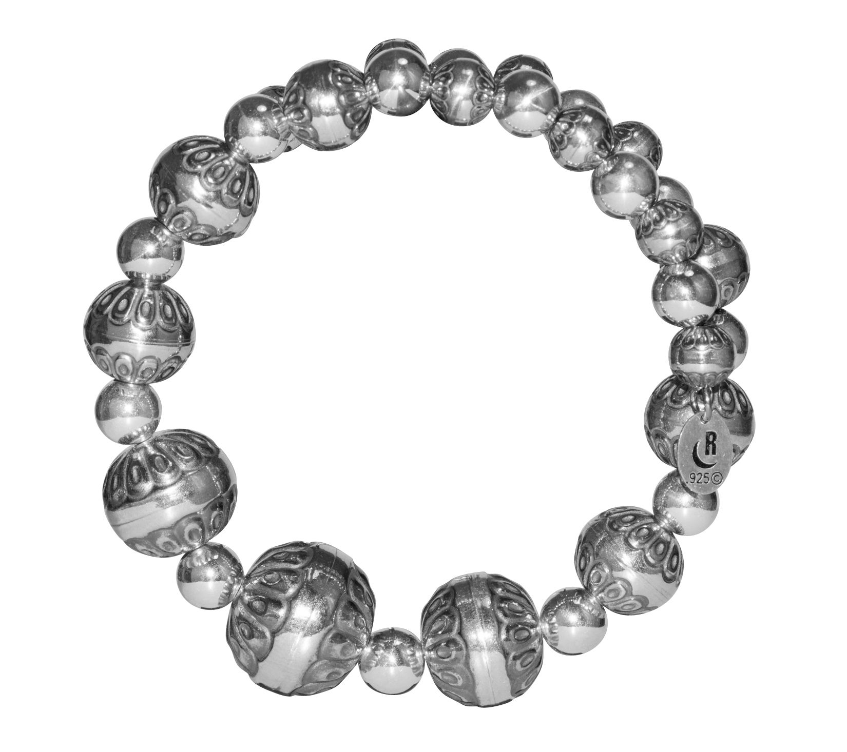 American West Classics Sterling Beaded Coil Wrap Bracelet