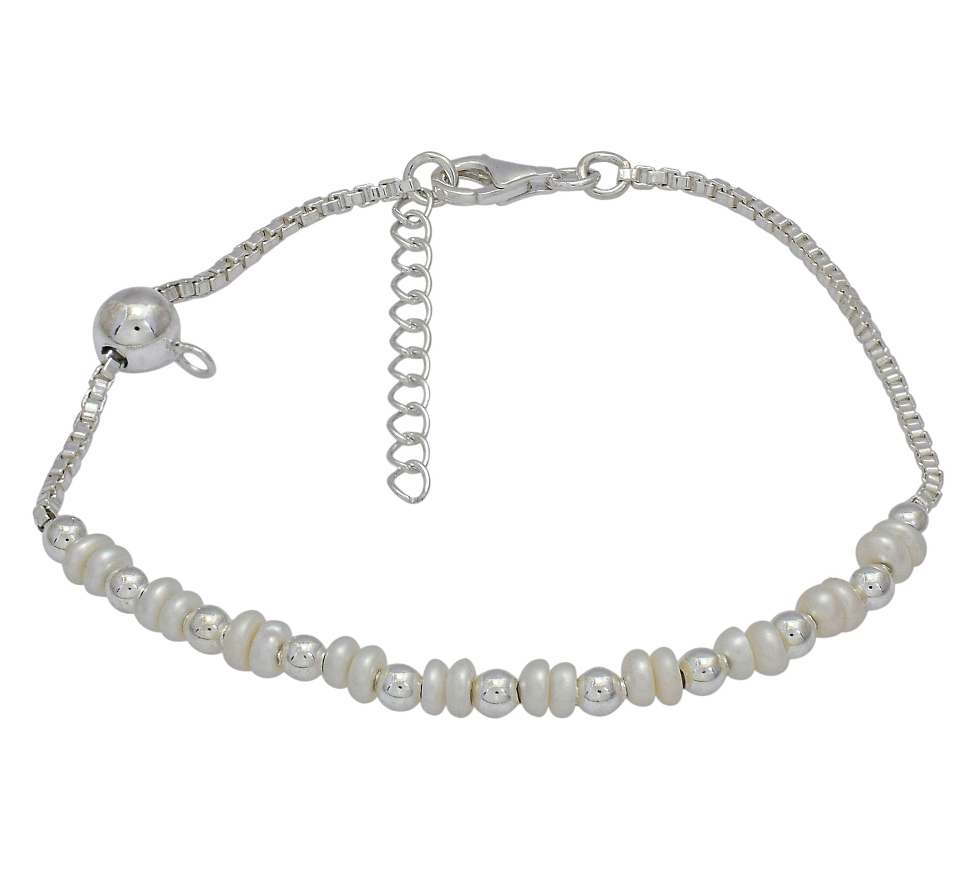 Affinity Cultured Pearl Bracelet, Sterling Silver