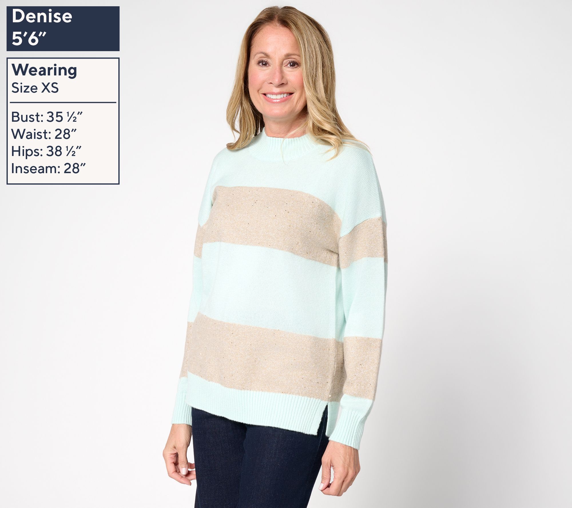 Jingle Belles by Kim Gravel Sugarplum Sparkle Striped Sweater