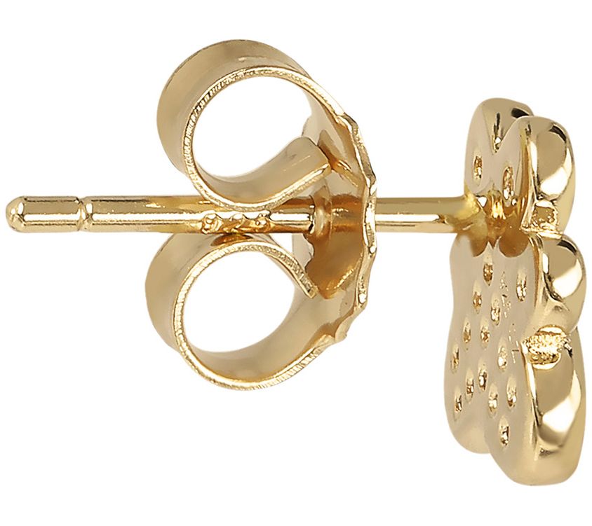 Diamonique 0.15 cttw Paw Print Stud Earrings, Sterling Silver