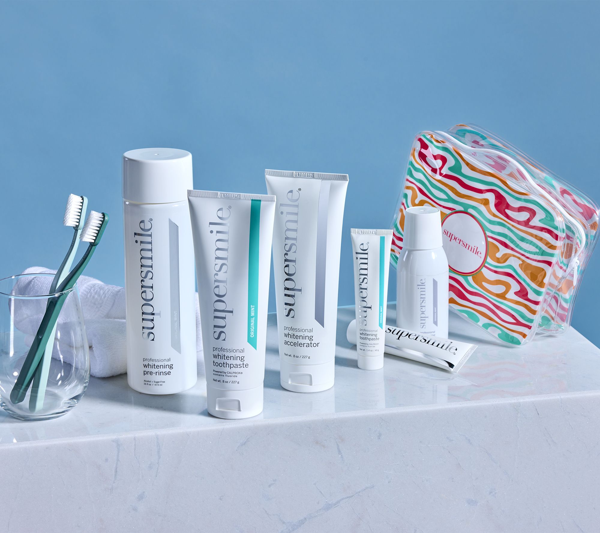 Supersmile Teeth Whitening Home & Away 6-pc System with Travel Bag