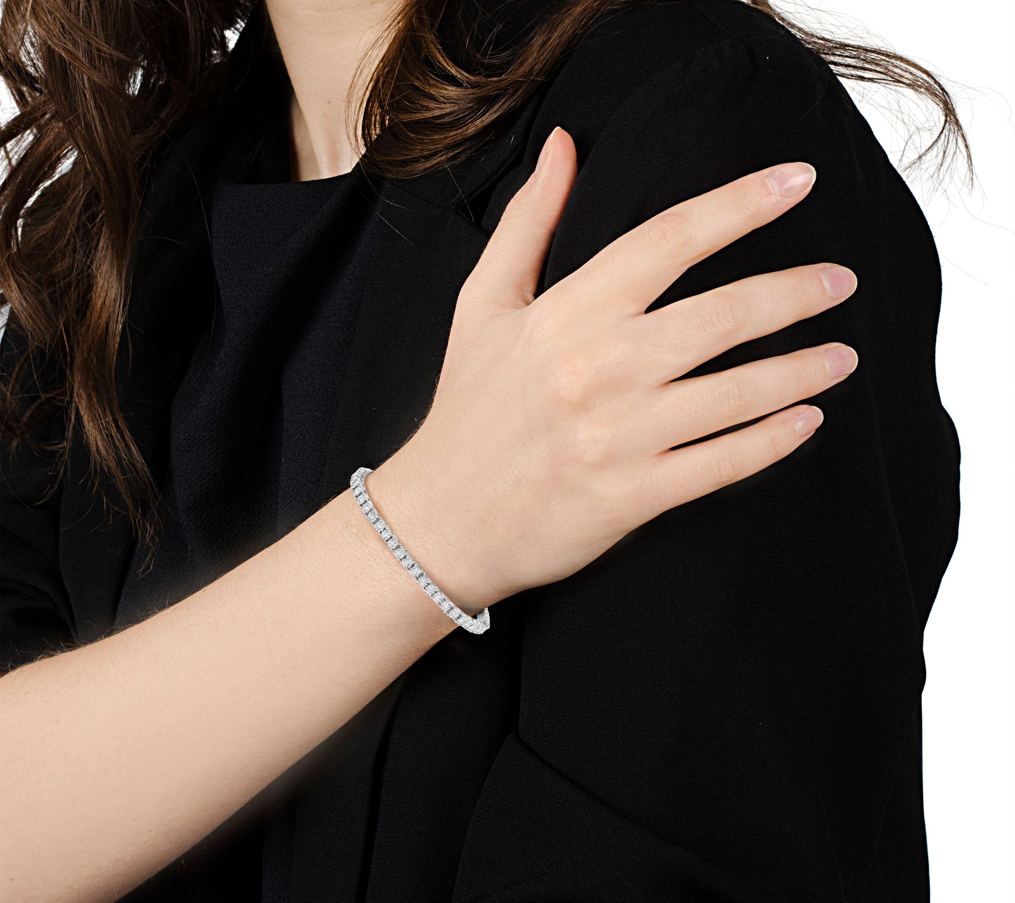 Haus of Brilliance Lab Grown Diamond Tennis Bracelet, Sterling