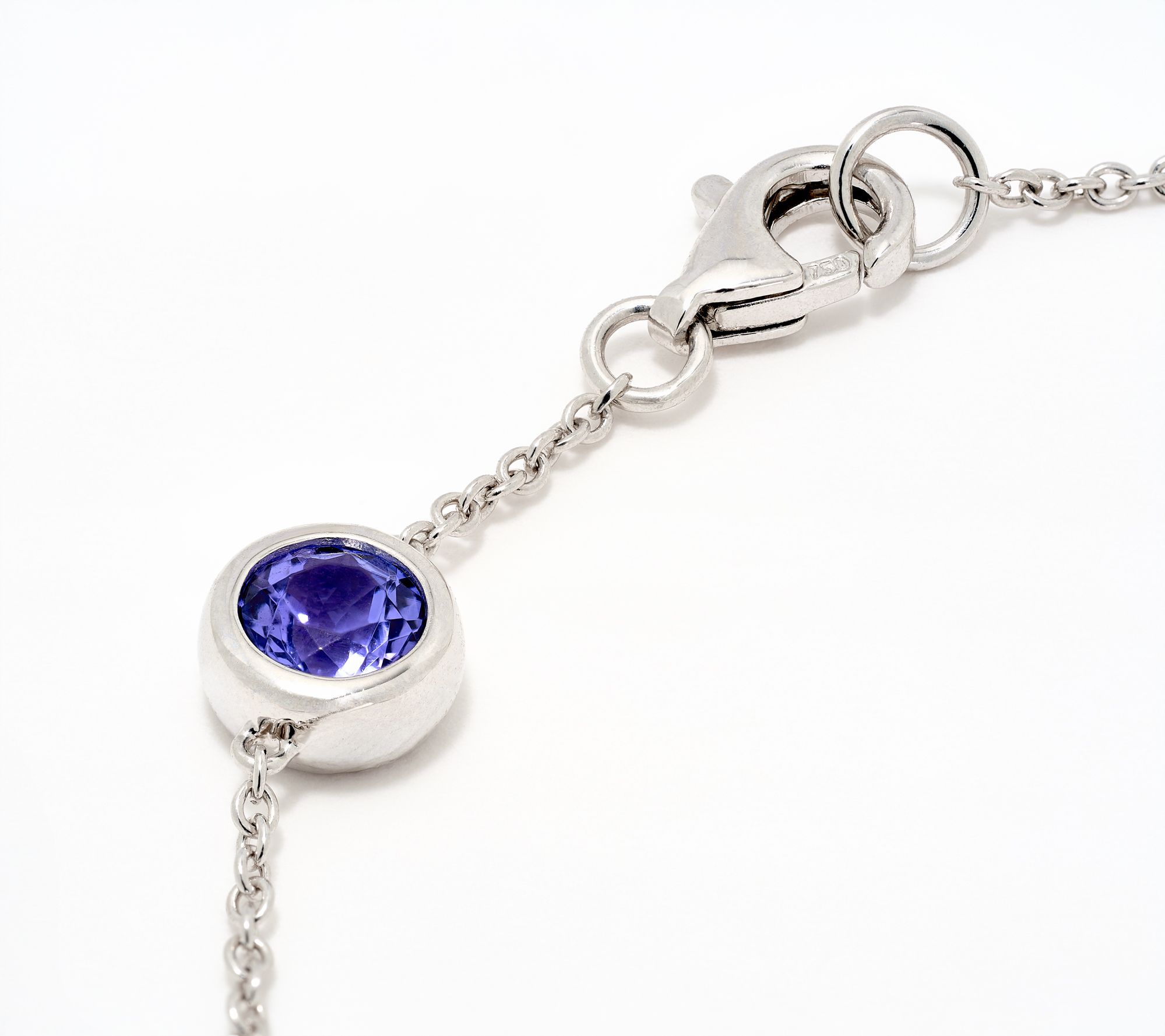 Pure Tanzanite 1.50 cttw By the Yard Station Bracelet, 18K