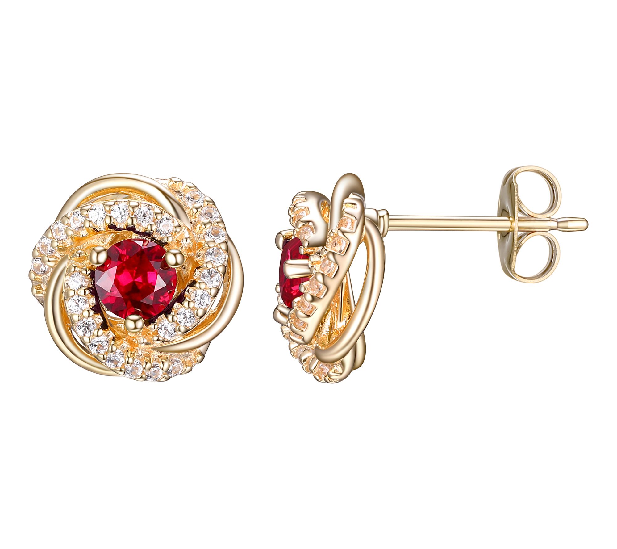 Affinity Gems Birthstone Stud Earrings,18k GoldPlated