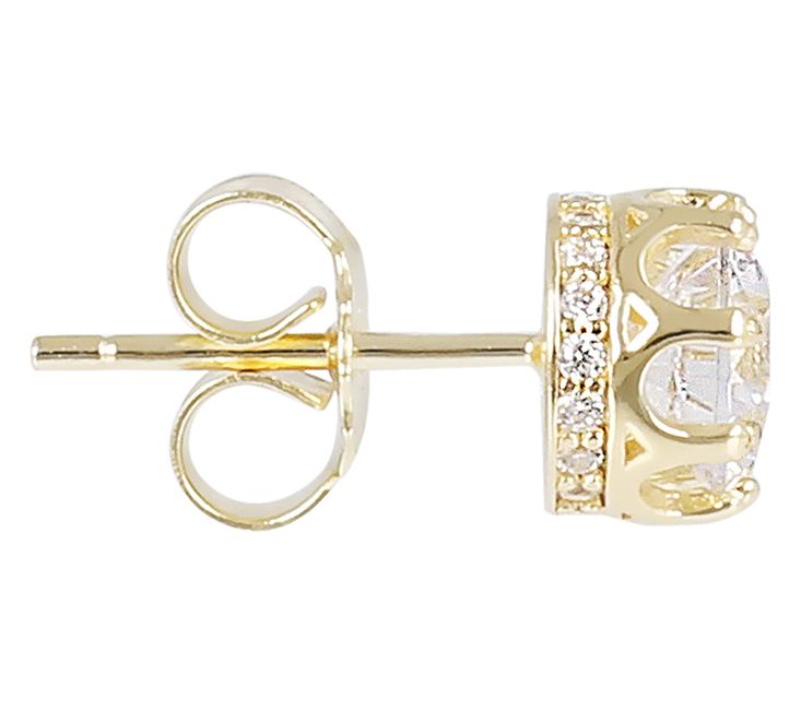 Diamonique 1.85 cttw Solitaire Stud Earrings, S terling Silver