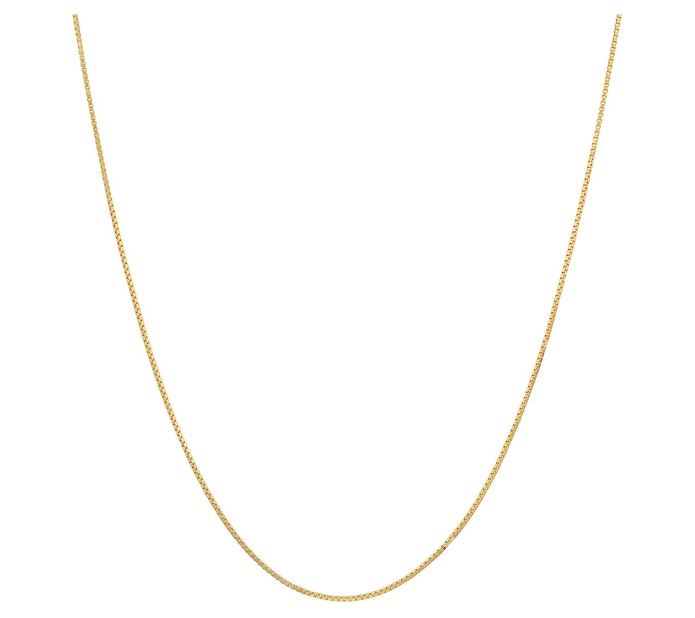 Silver Style Women's Box Chain Necklace, Sterling
