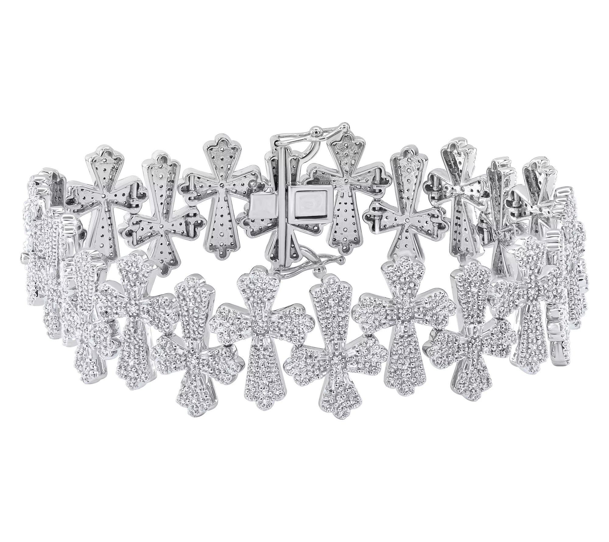 Affinity Diamonds 5.50 cttw Cross Bracelet, Sterling Silver