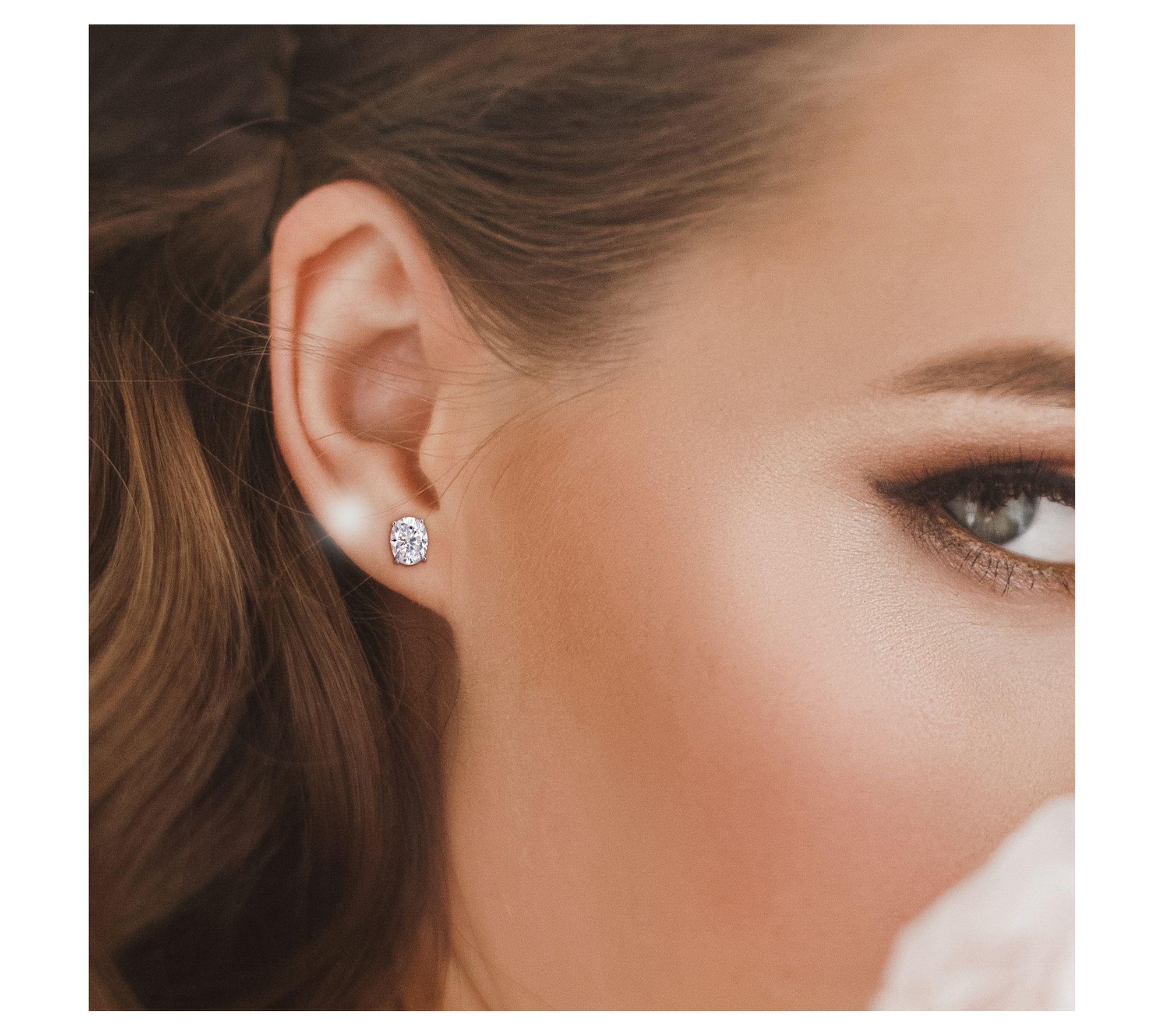 MoissanIce 5.85 cttw Moissanite Necklace & Earrings, Sterling