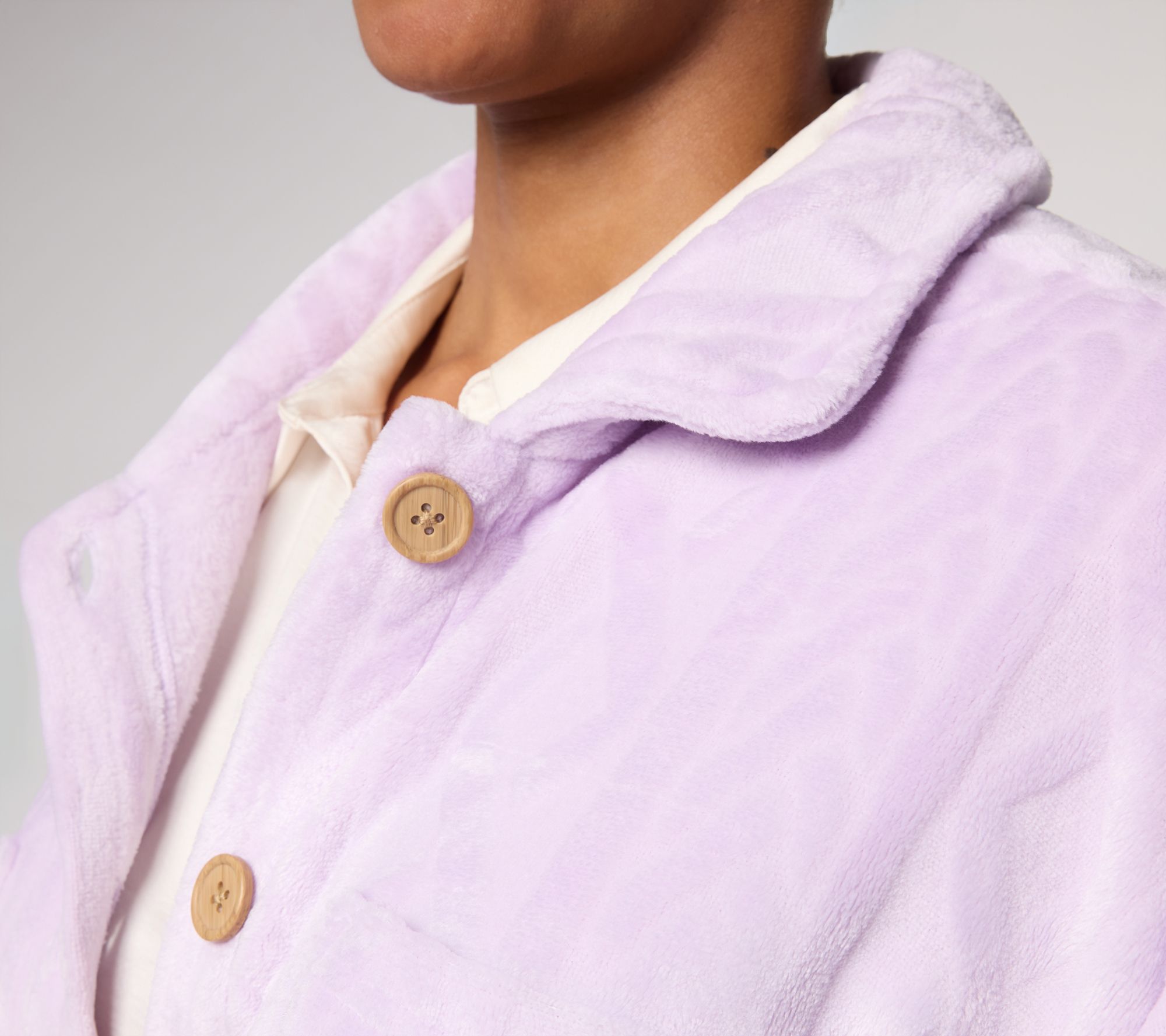 MUK LUKS Cable Fleece Lounge Shacket