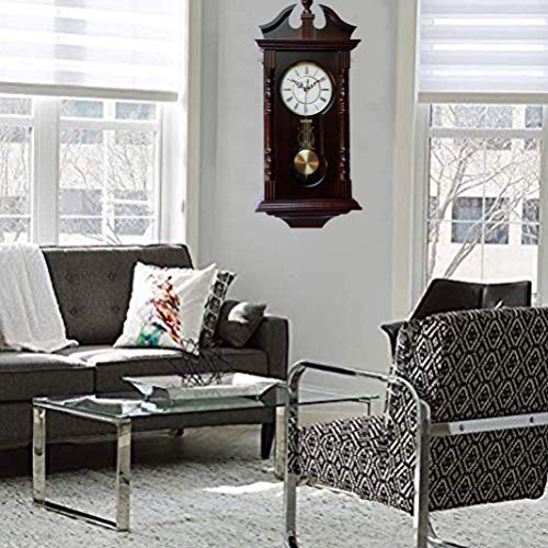 Pendulum Grandfather Wood Wall Clock with Chime
