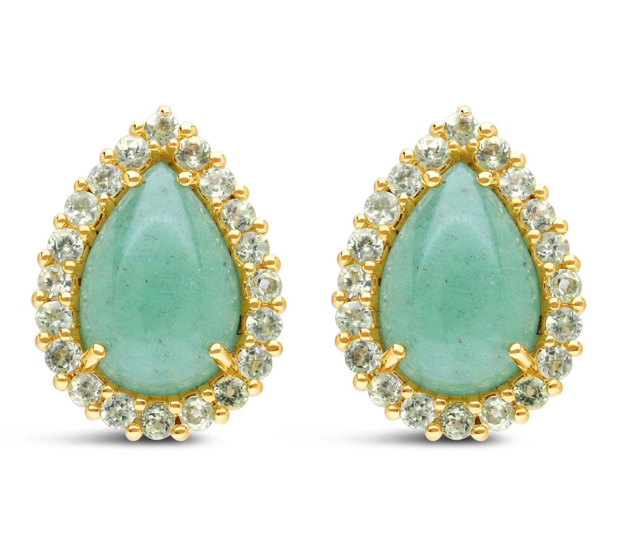 Ariva Sterling Silver Aventurine & Peridot Delphine Earrings