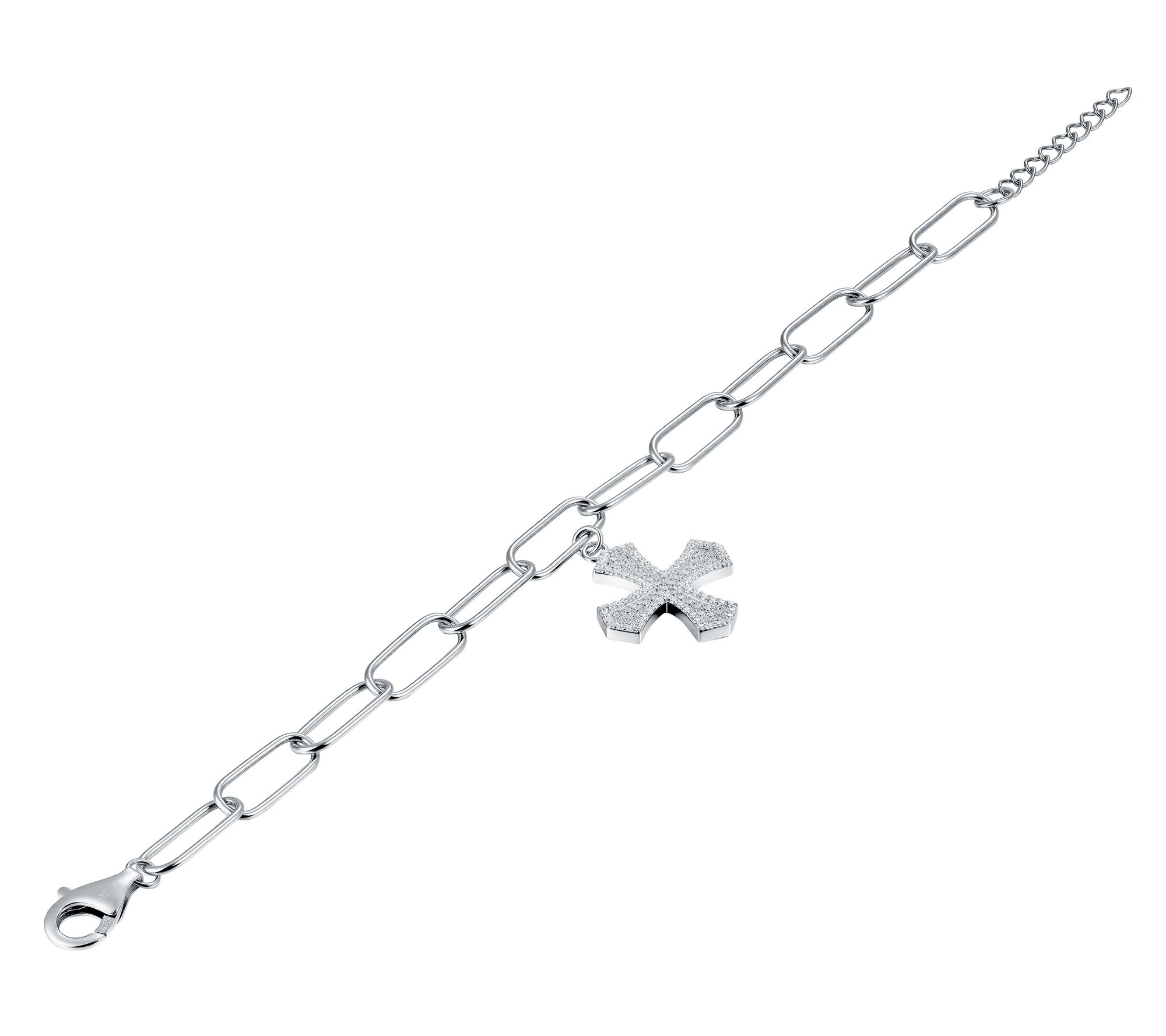 Diamonique x Jennifer Miller Symbol Charm Bracelet, Sterling