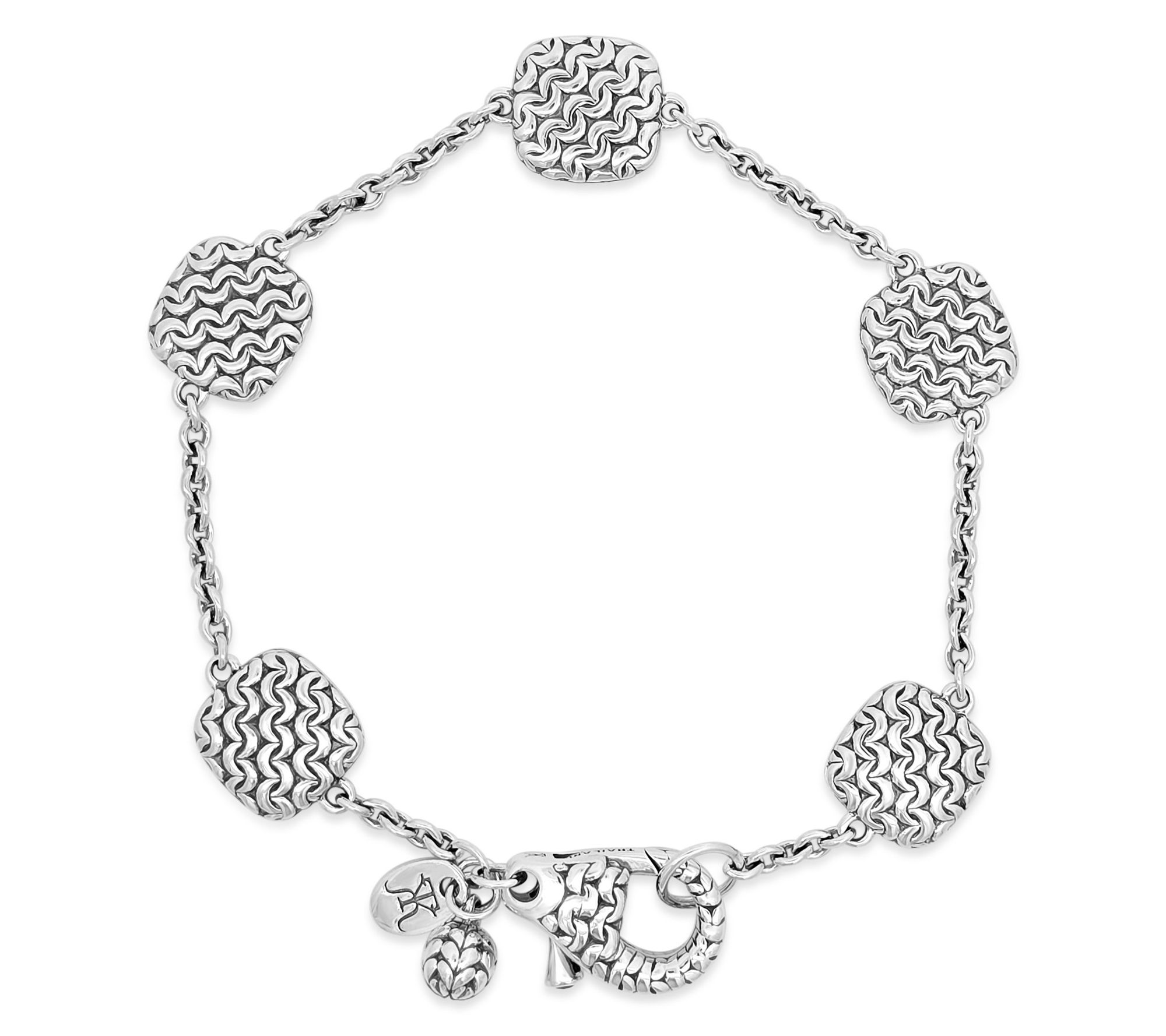 Tiffany Kay Studio Sterling Silver Purl Knit Station Bracelet