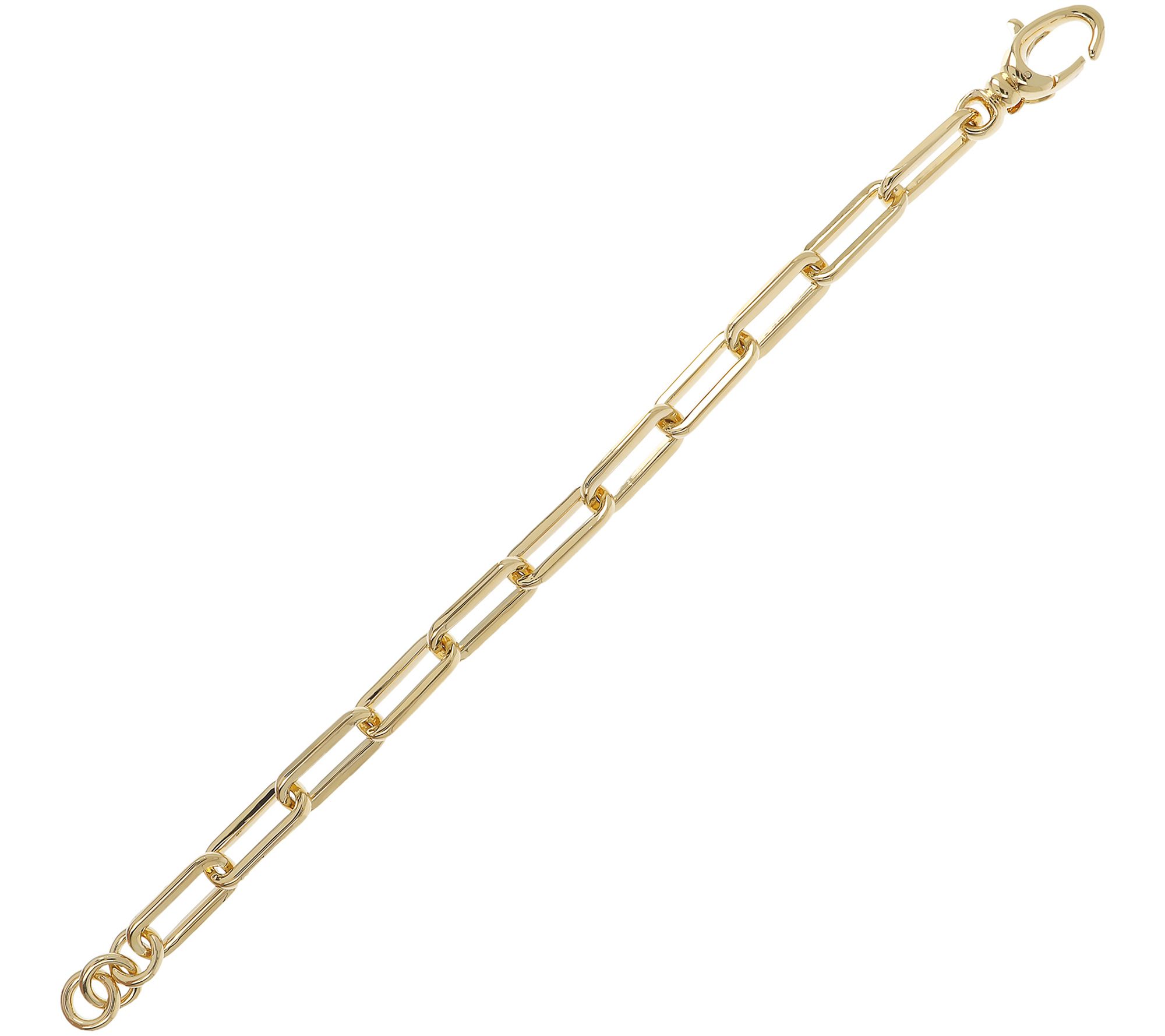 BellaOro Paperclip Link Bracelet, 14K Gold Over Resin