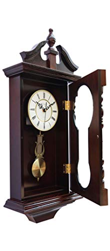 Pendulum Grandfather Wood Wall Clock with Chime