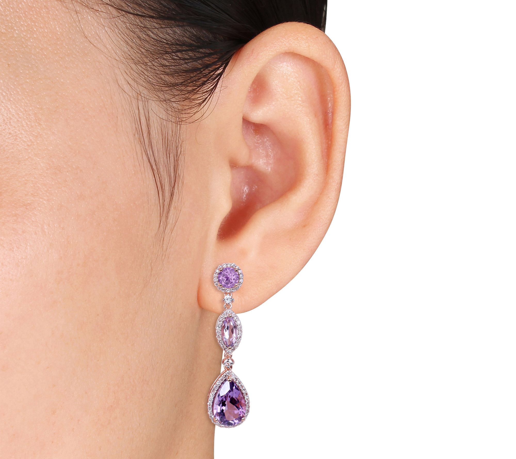 Bellini 8.00 cttw Multi-Gemstone & 5/8 cttw Diamond Earrings