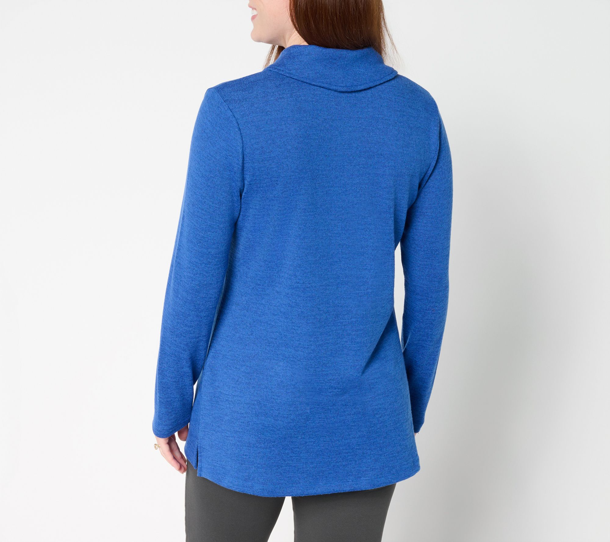 Denim & Co. Regular Heavenly Jersey Shawl Collar Tunic